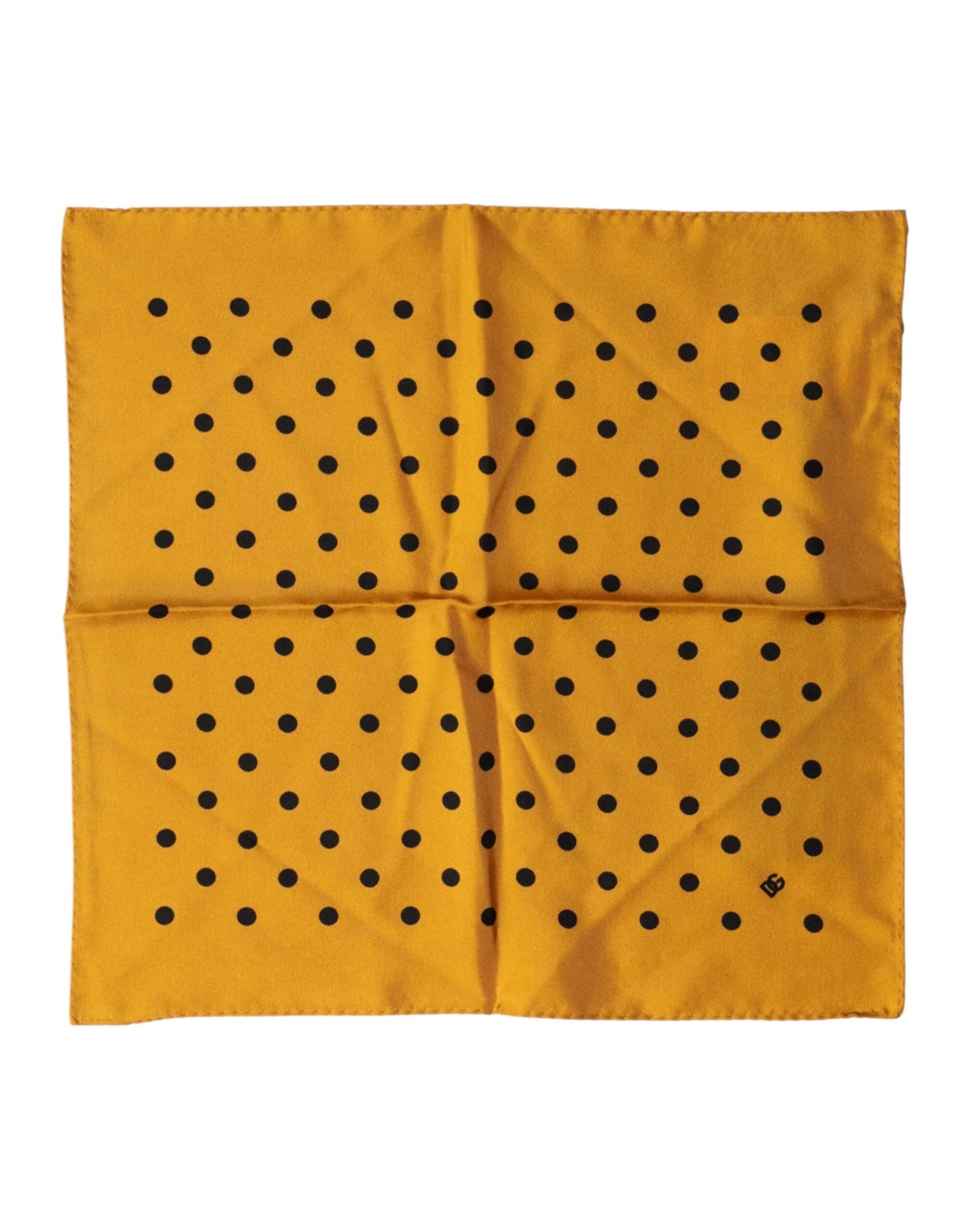 Orange Polka Dot Square Handkerchief Scarf - 2