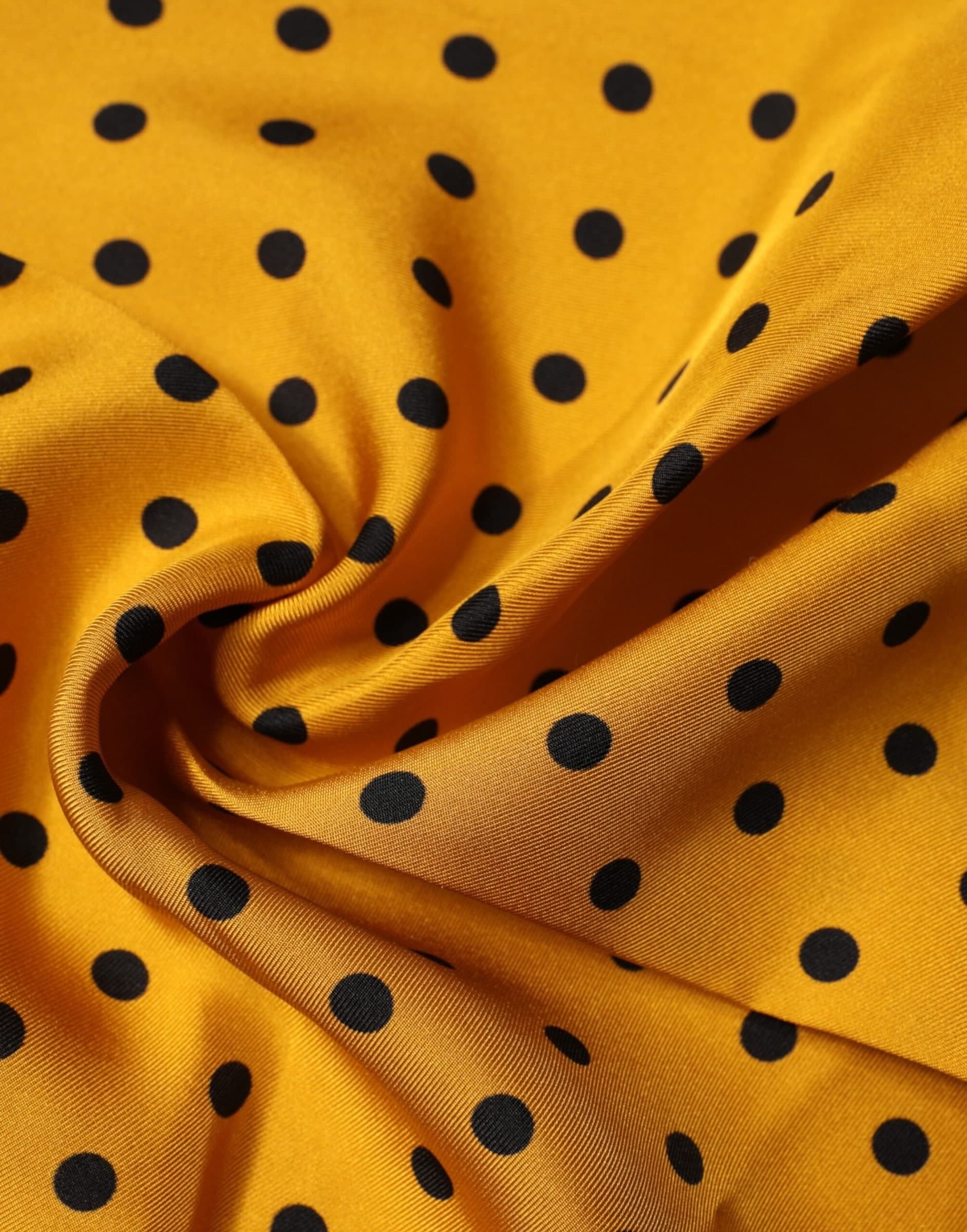 Orange Polka Dot Square Handkerchief Scarf - 4
