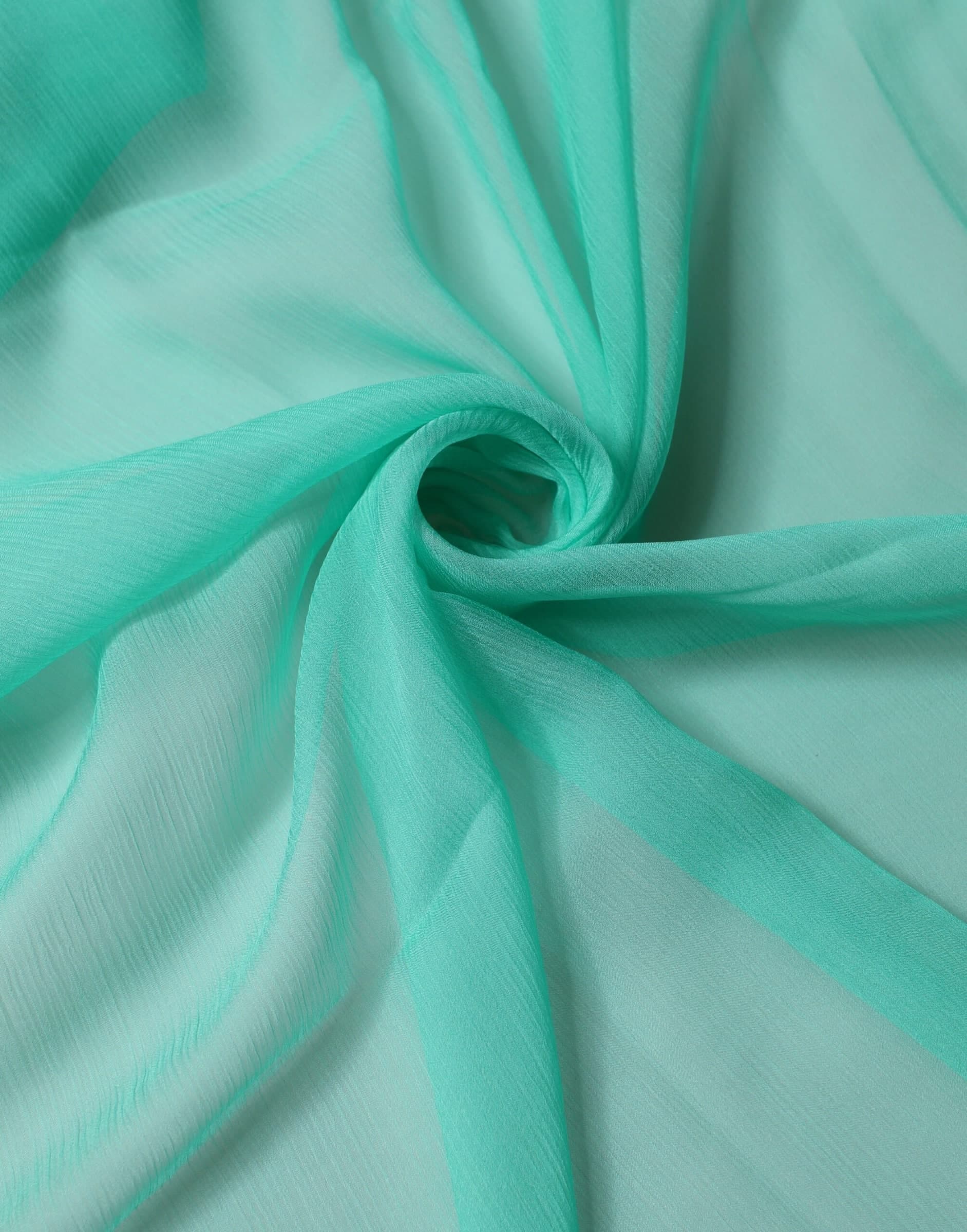 Light Green Silk Neck Wrap Foulard 131cm x 126.5cm Scarf - 4