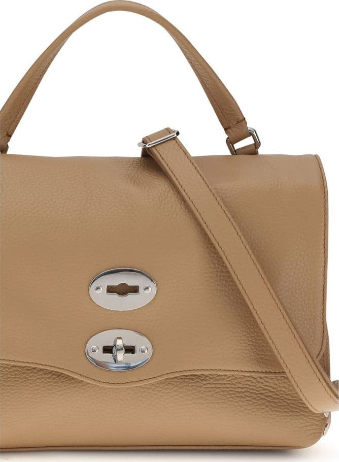 Beige Calf Leather Bos Taurus Handbag - 5