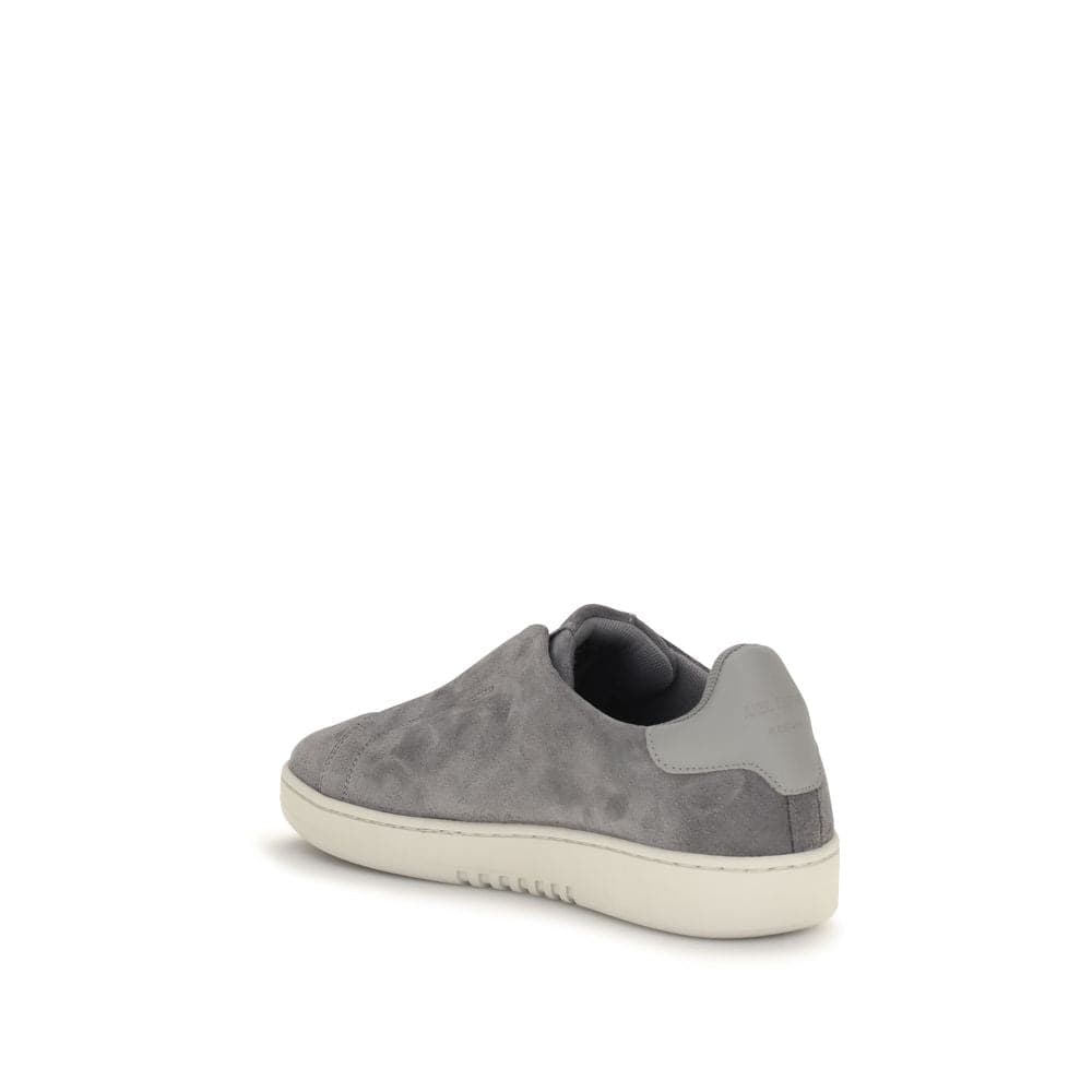 Gray Calf Leather Bos Taurus Low Top Sneakers - 3