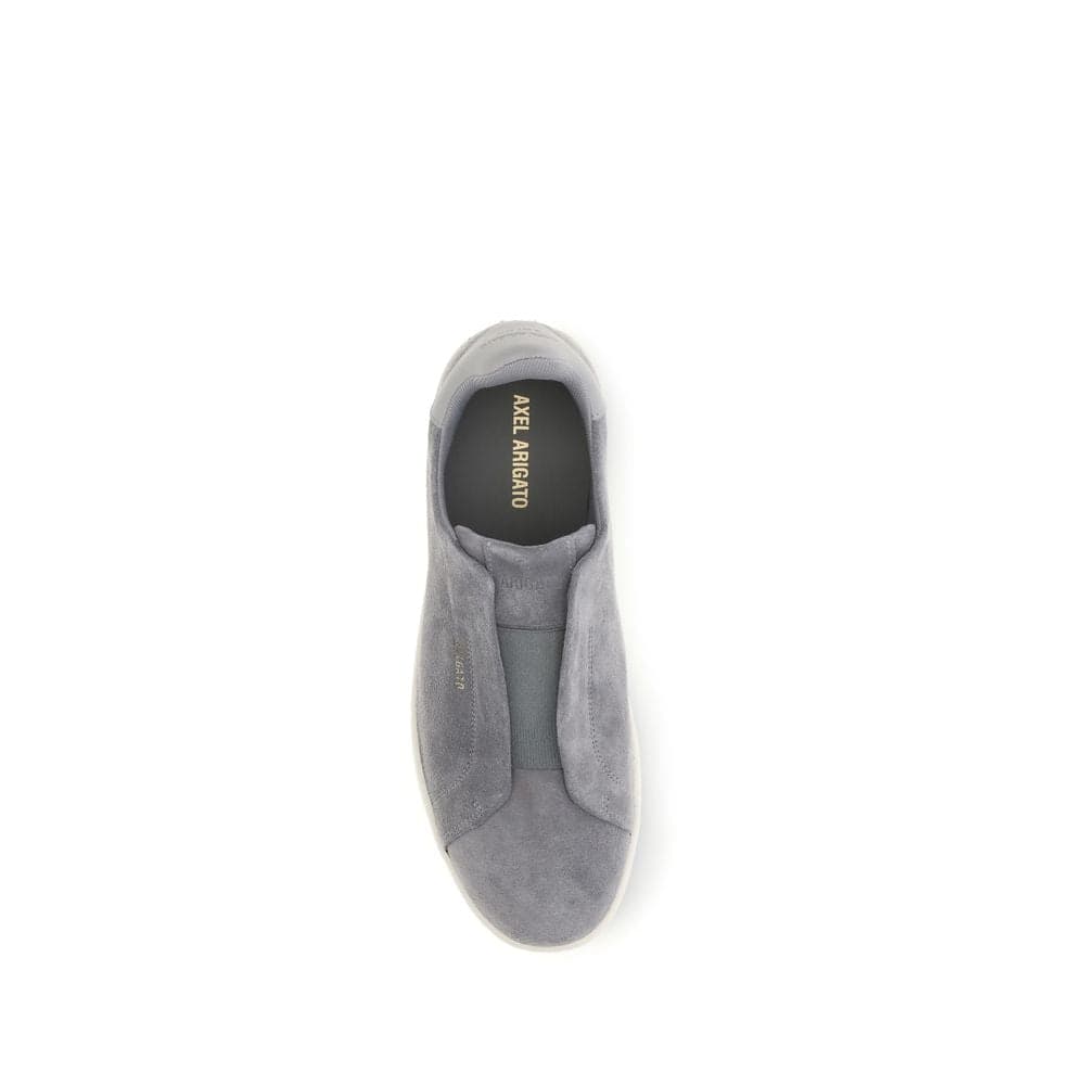 Gray Calf Leather Bos Taurus Low Top Sneakers - 4