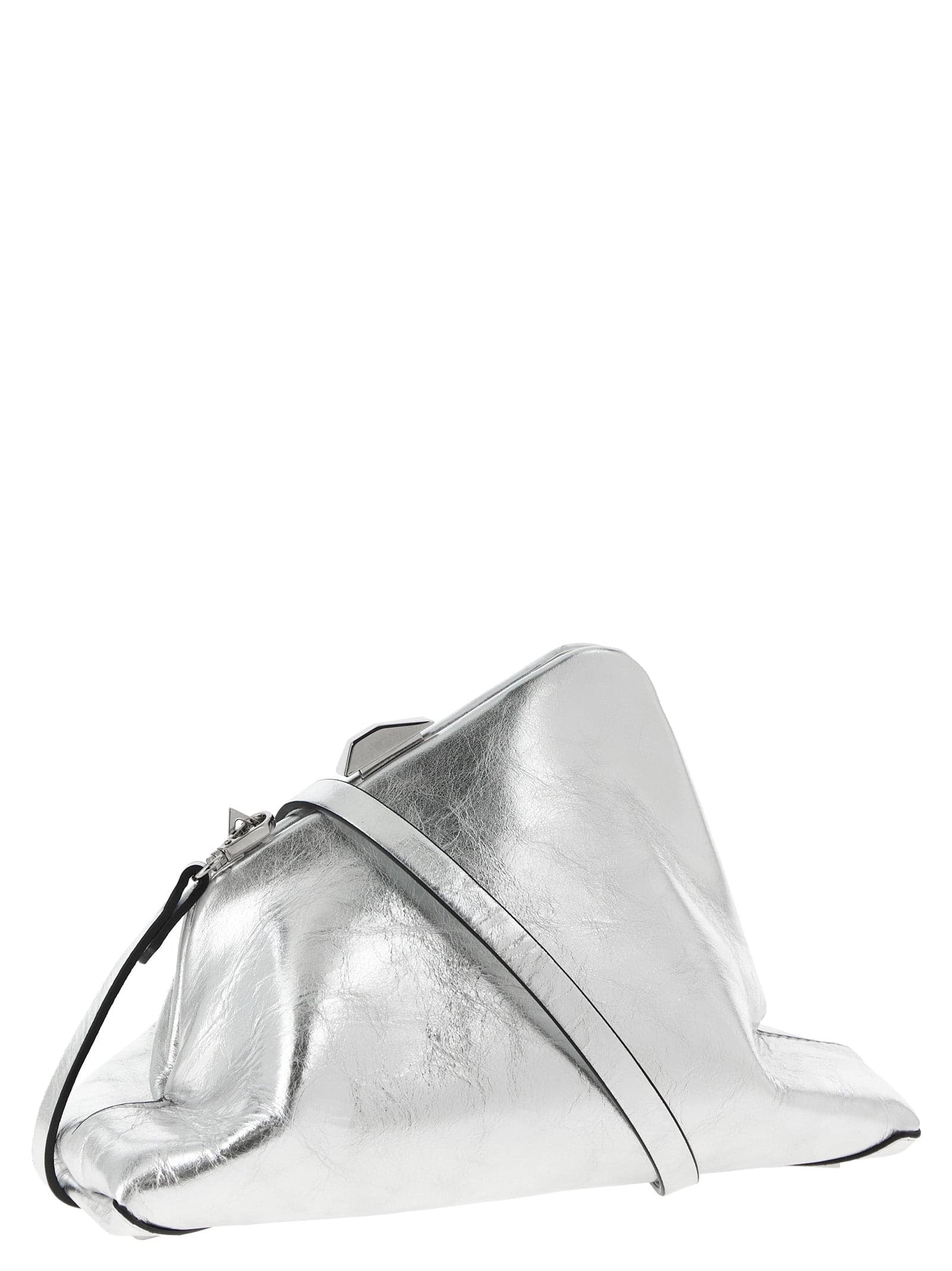 Silver Calfskin Clutch Bag - 2
