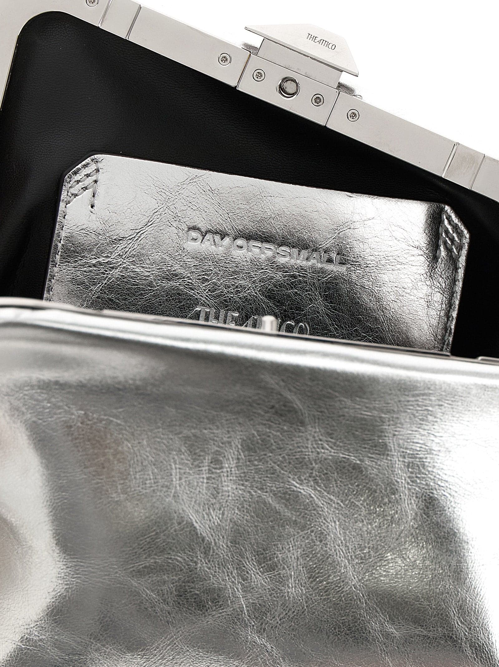 Silver Calfskin Clutch Bag - 4