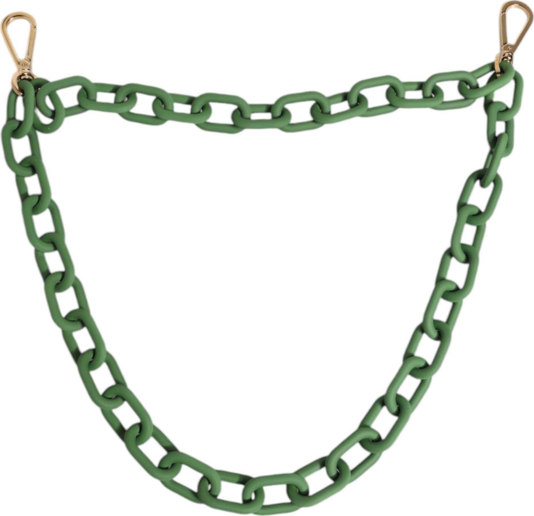 Green Plexy Acrylic Chunky Gold Hardware Wallet Chain