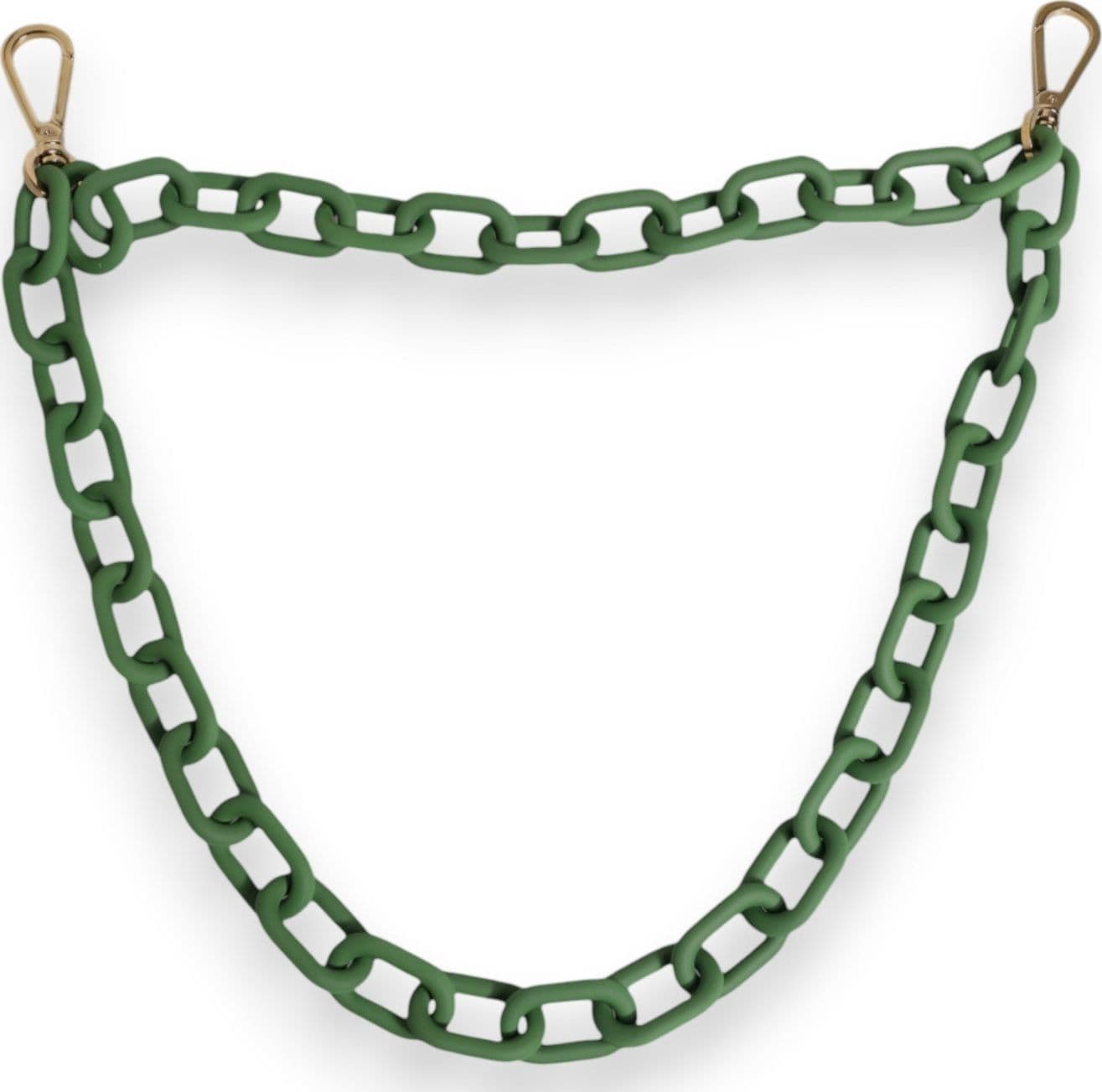 Green Plexy Acrylic Chunky Gold Hardware Wallet Chain - 3
