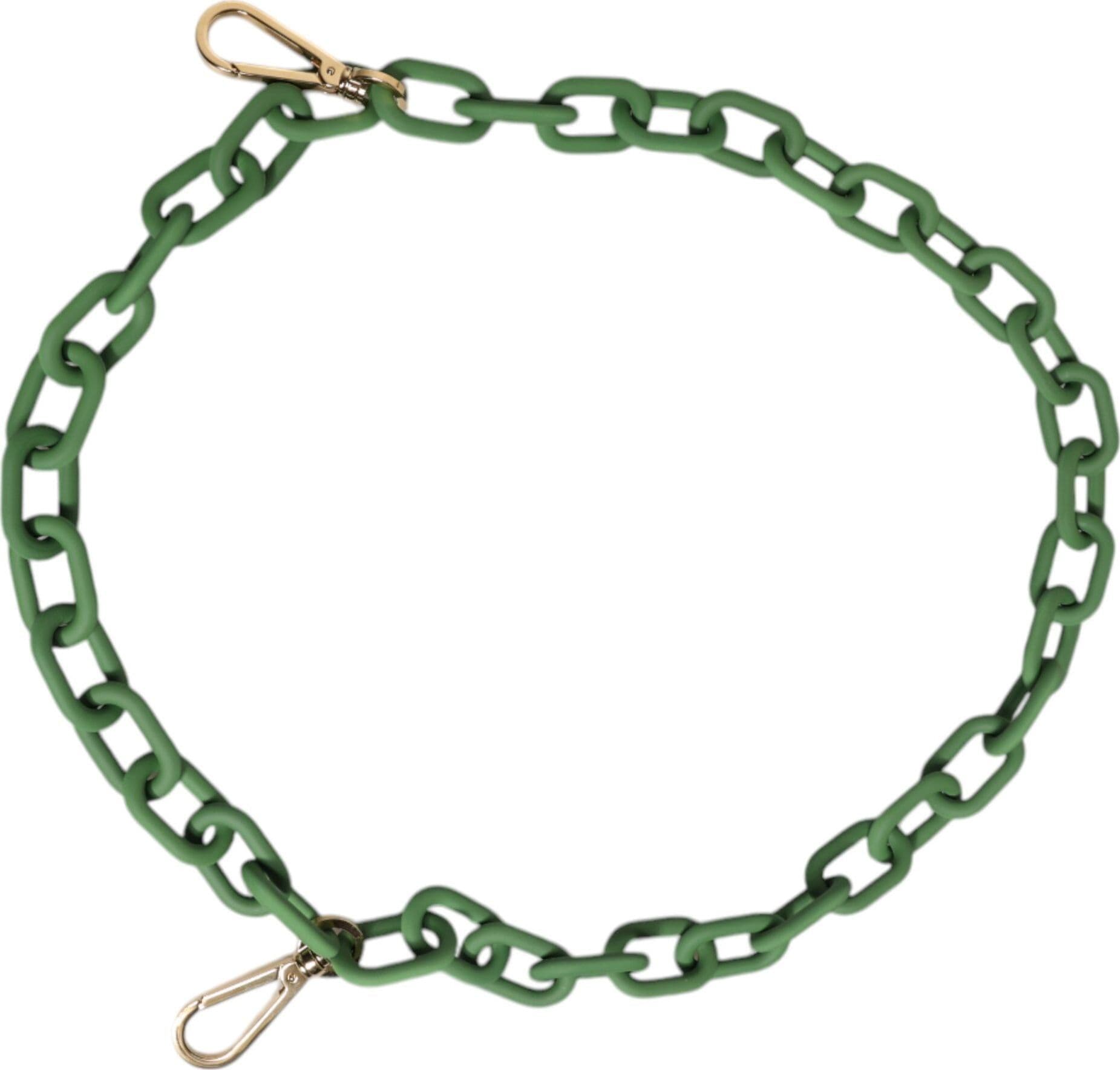 Green Plexy Acrylic Chunky Gold Hardware Wallet Chain - 4