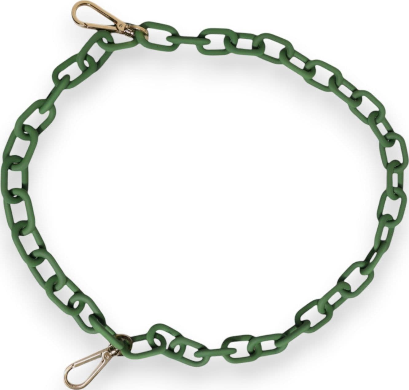 Green Plexy Acrylic Chunky Gold Hardware Wallet Chain - 5