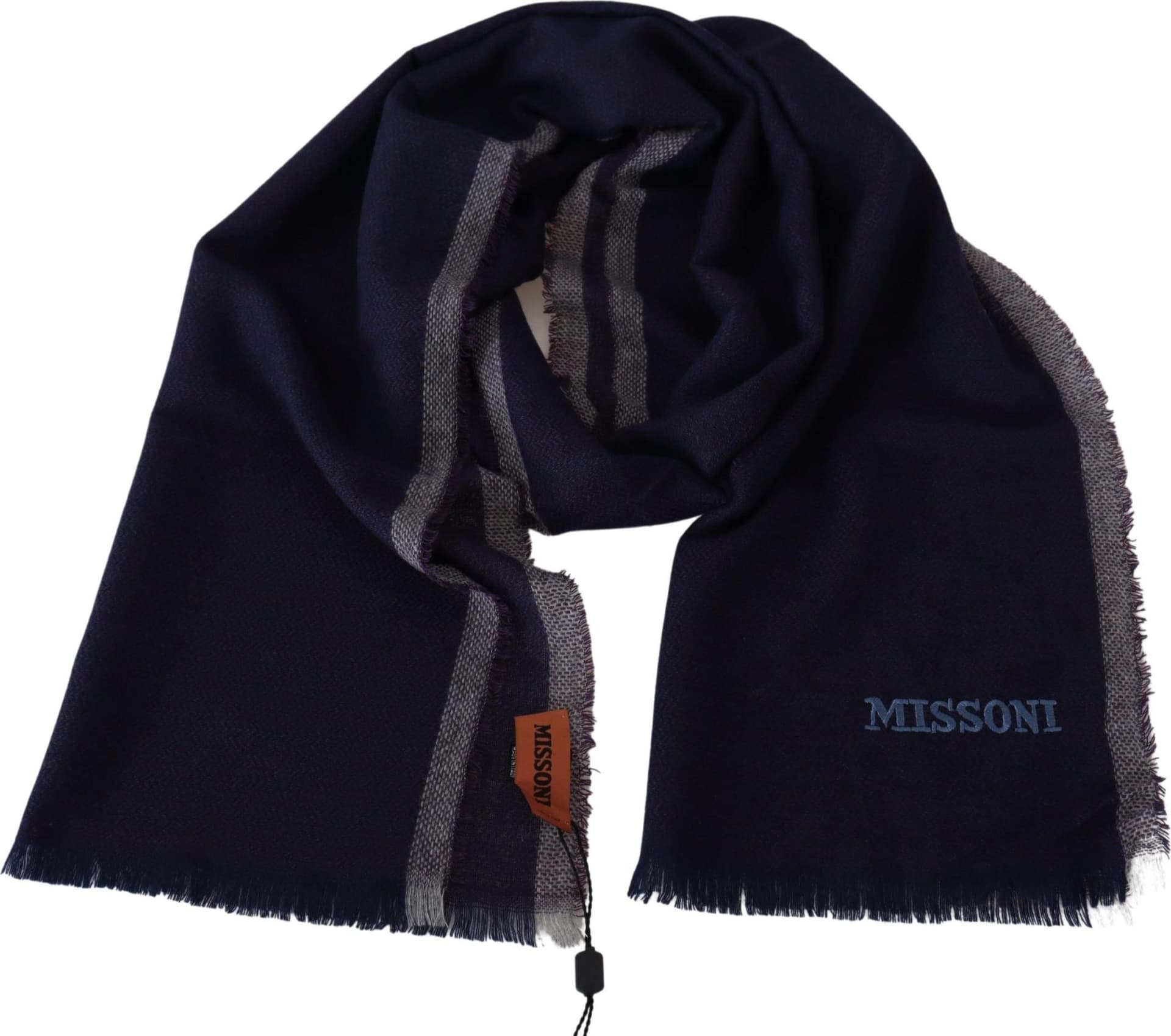 Multicolor Striped Wool Unisex Wrap Fringes Scarf - 2