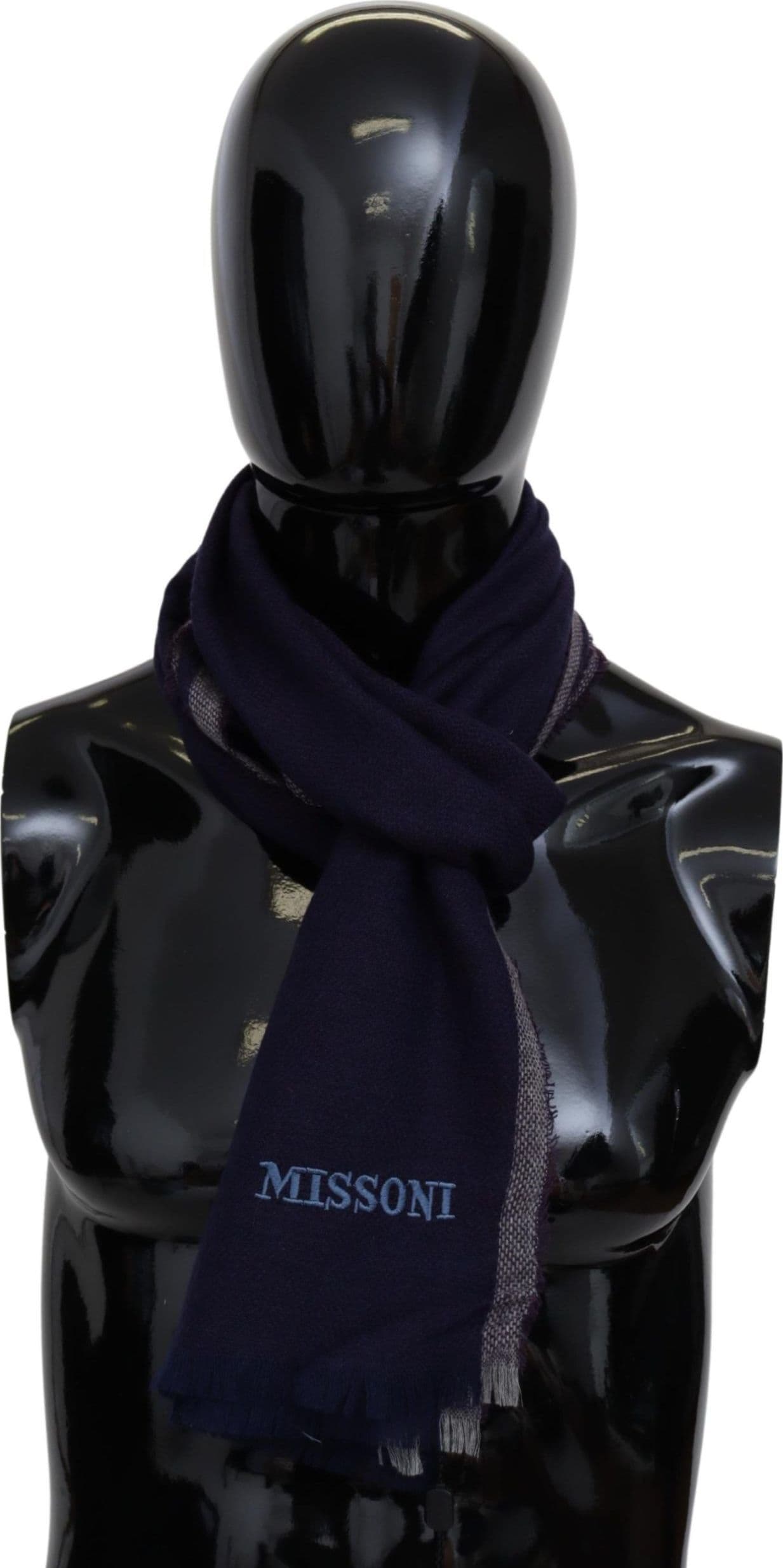 Multicolor Striped Wool Unisex Wrap Fringes Scarf - 3