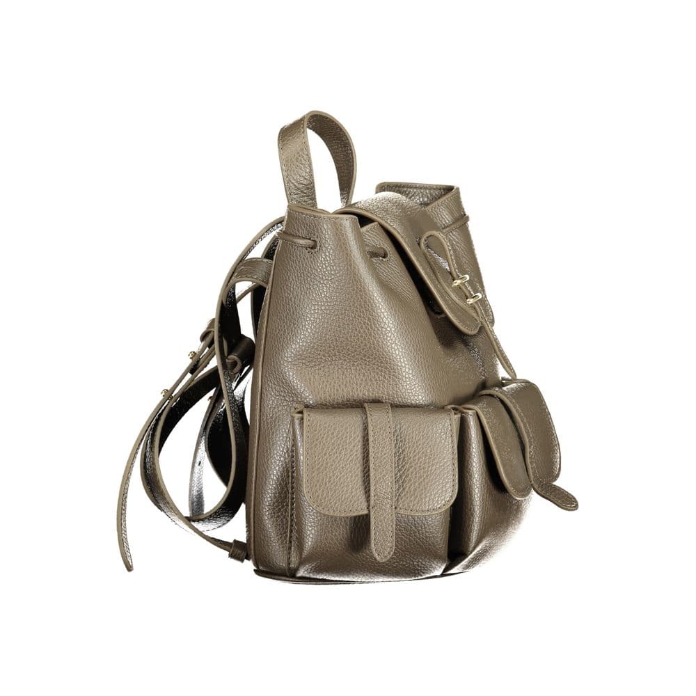 Brown Leather Backpack - 3