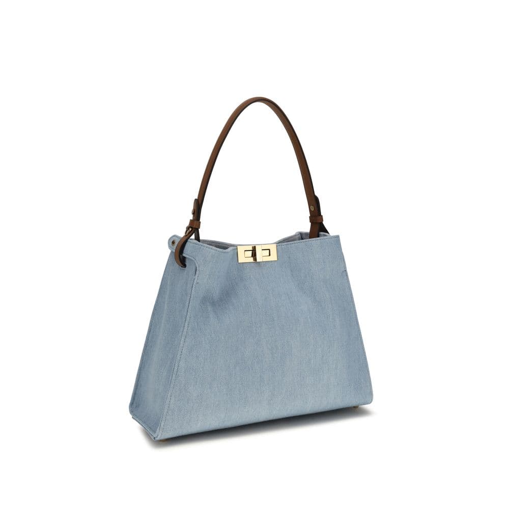 Blue Cotton Handbag - 2