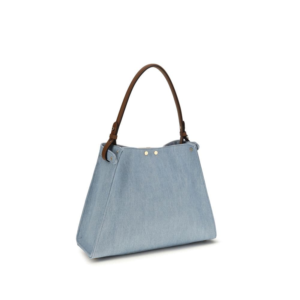 Blue Cotton Handbag - 3