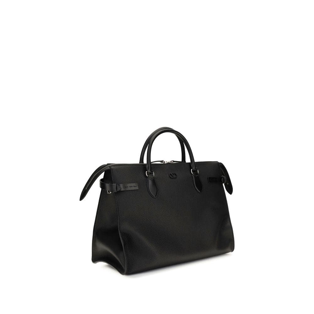 Black Calf Leather Bos Taurus Handbag - 2