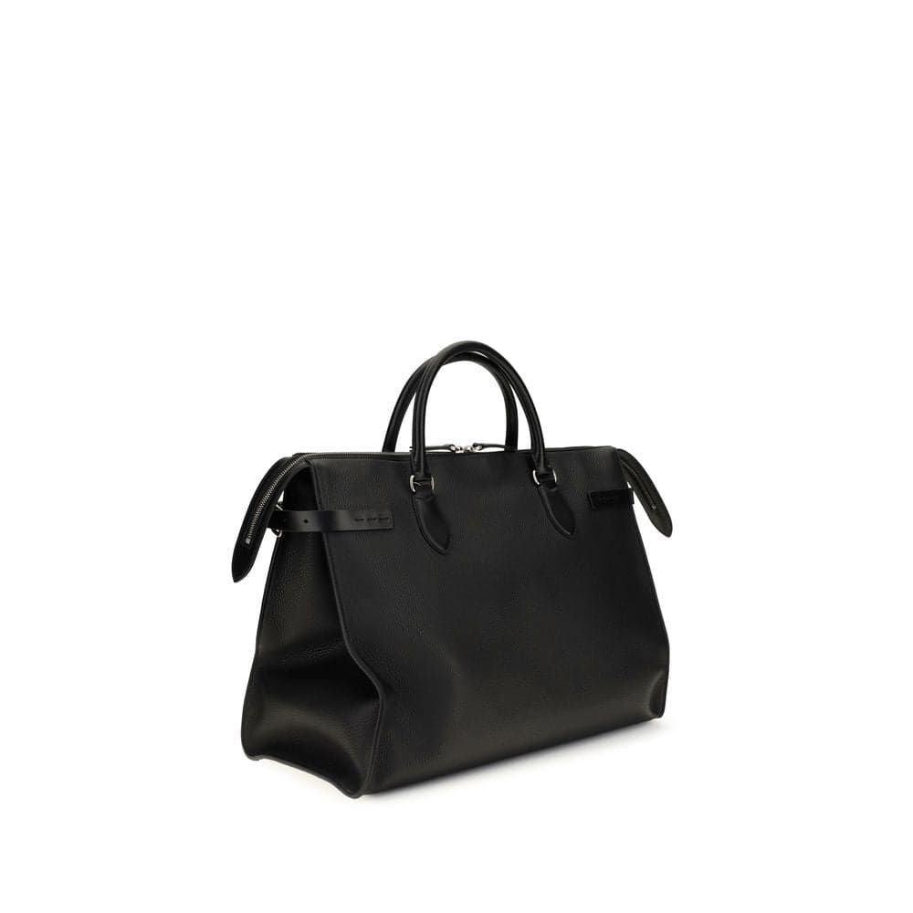 Black Calf Leather Bos Taurus Handbag - 3