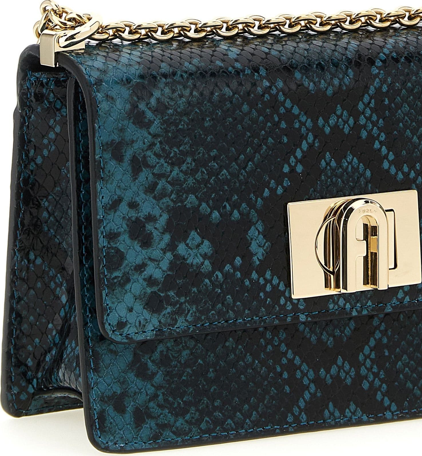 Blue Goatskin Crossbody Bag - 3