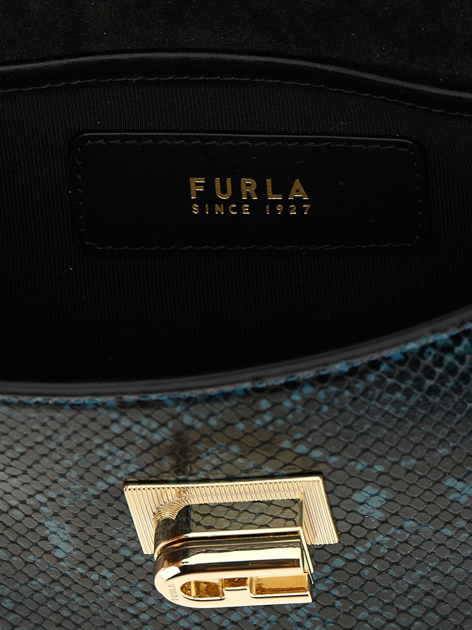 Blue Goatskin Crossbody Bag - 4