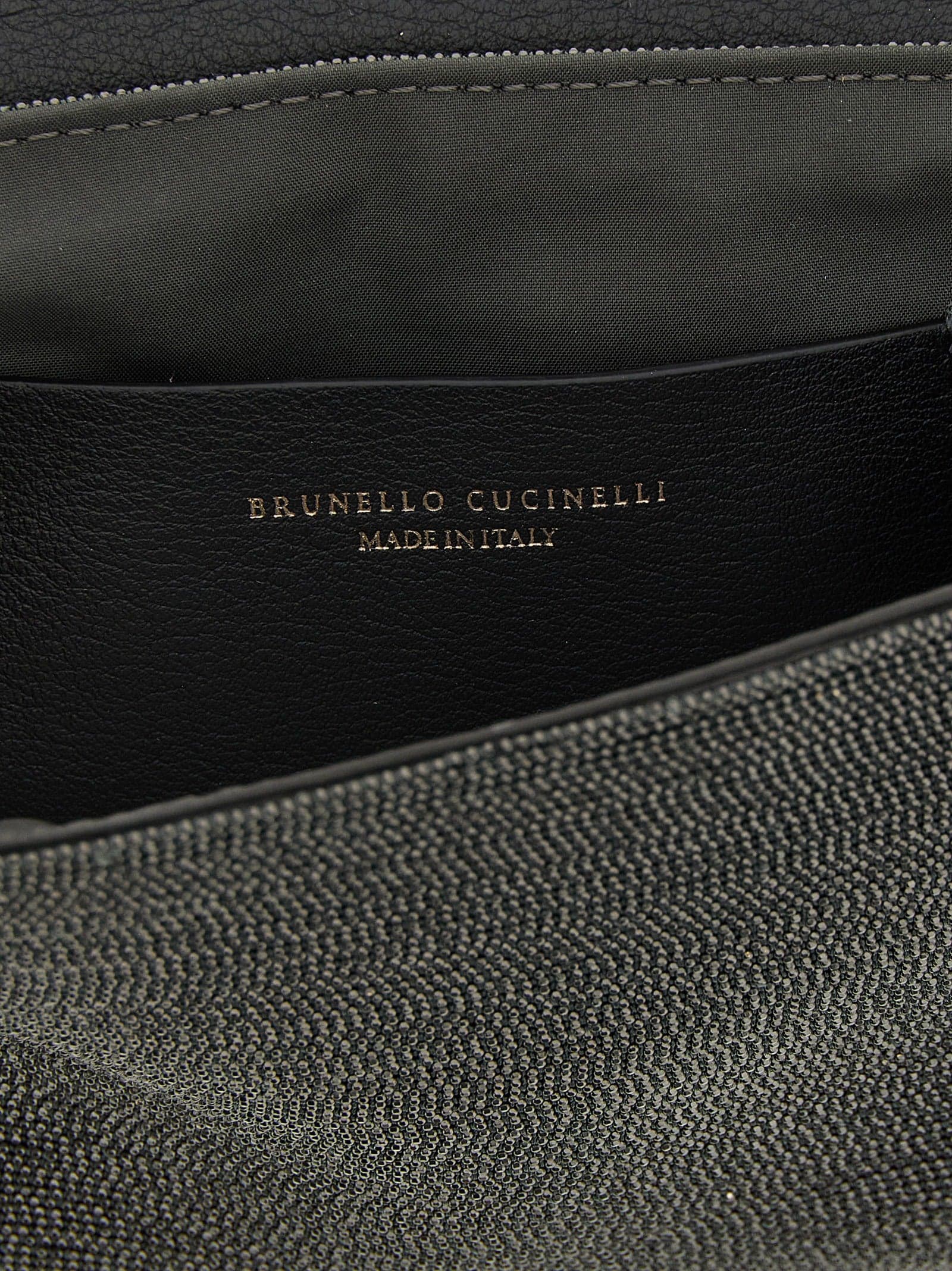 Black Leather Clutch Bag - 4