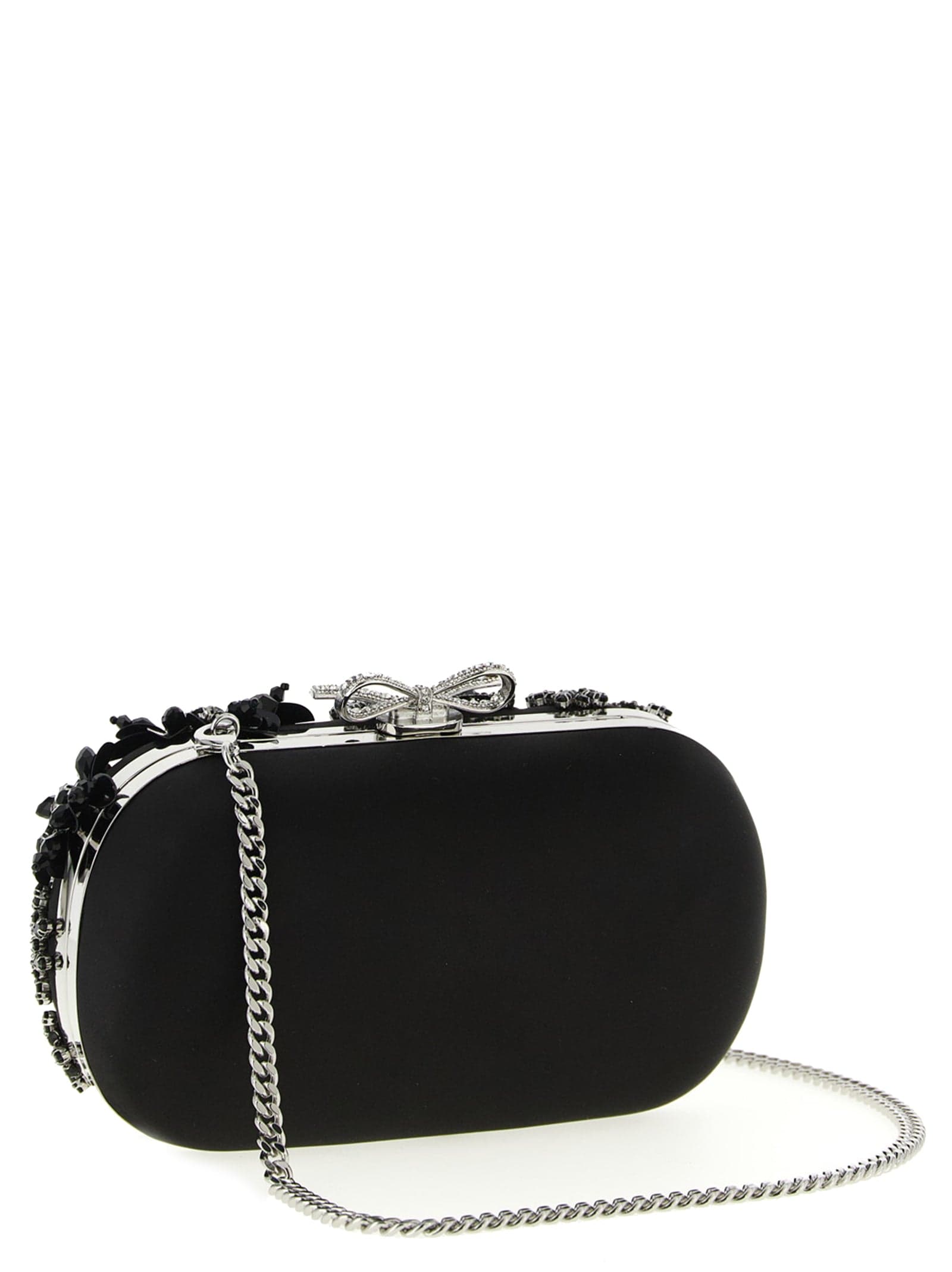 Black Polyester Clutch Bag - 2