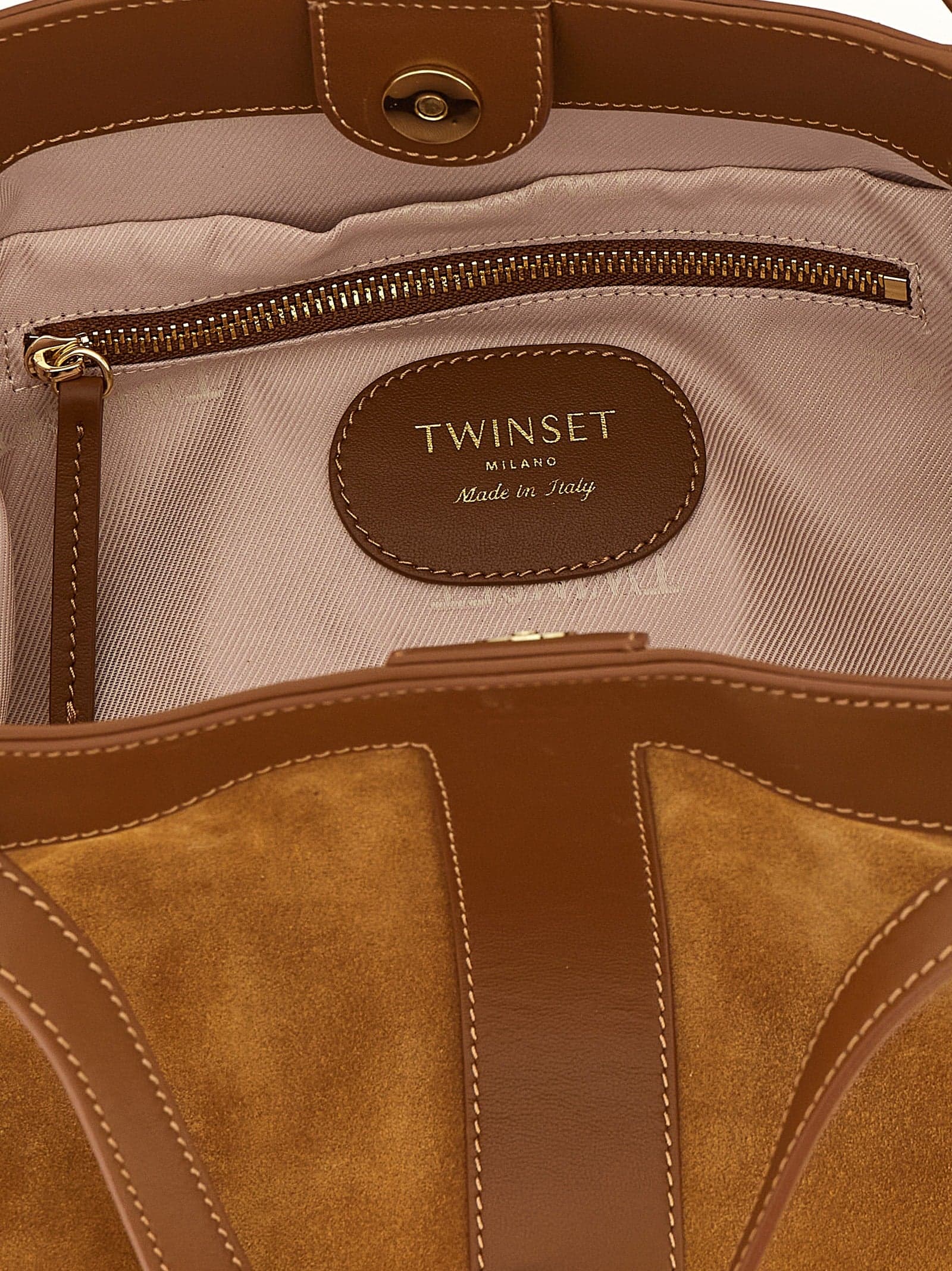 Brown Polyethylene Shoulder Bag - 4