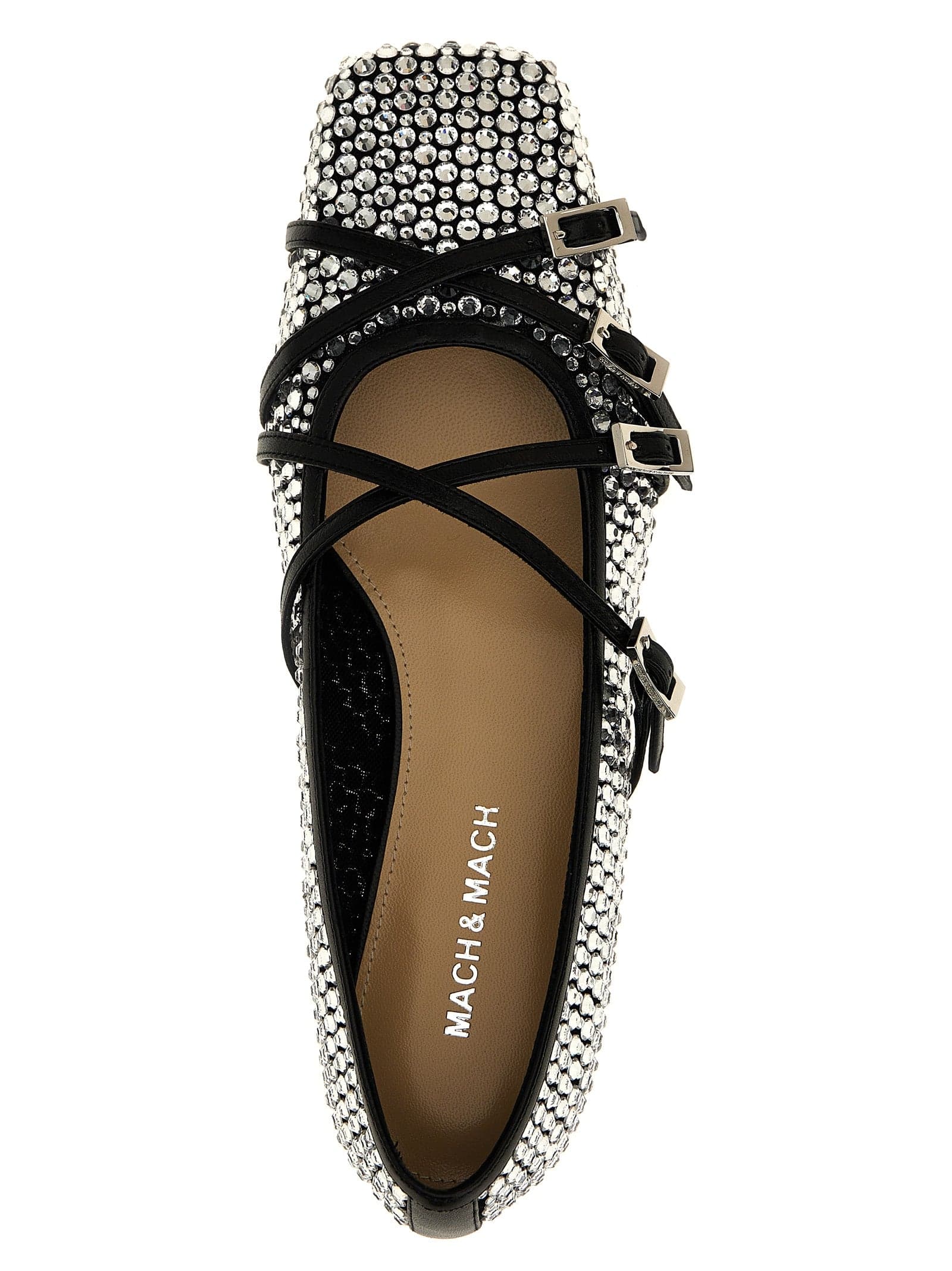 Black Polyamide Ballet Flats - 4