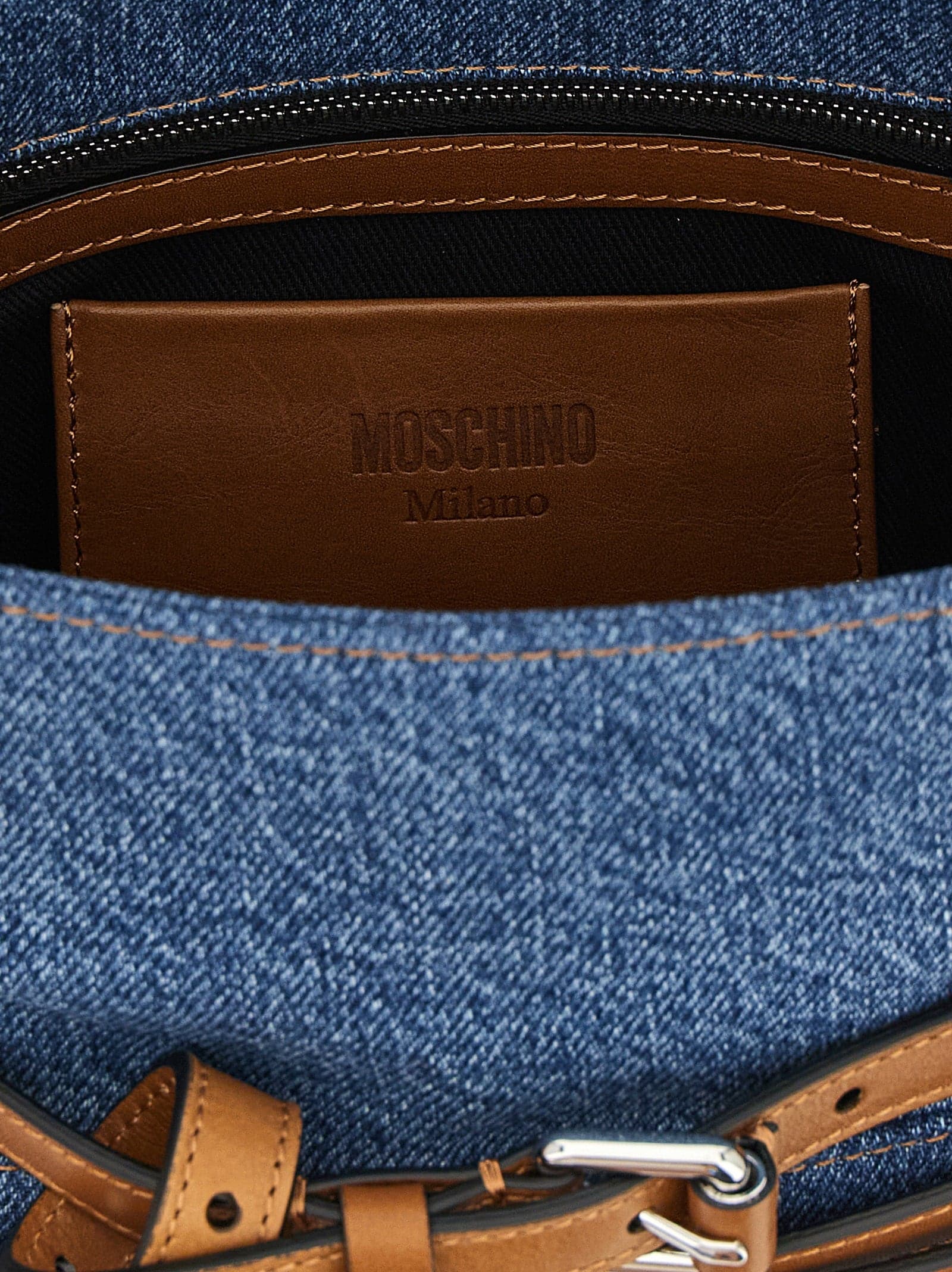 Blue Cotton Handbag - 4
