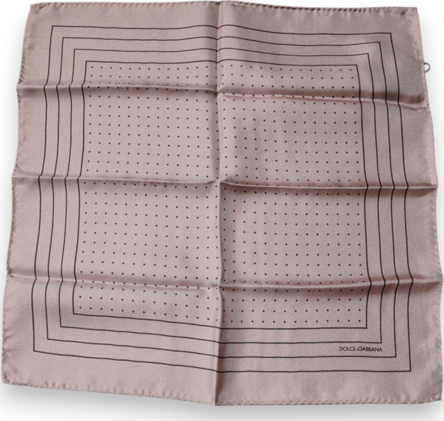 Pink Polka Dots Square Handkerchief Scarf - 3