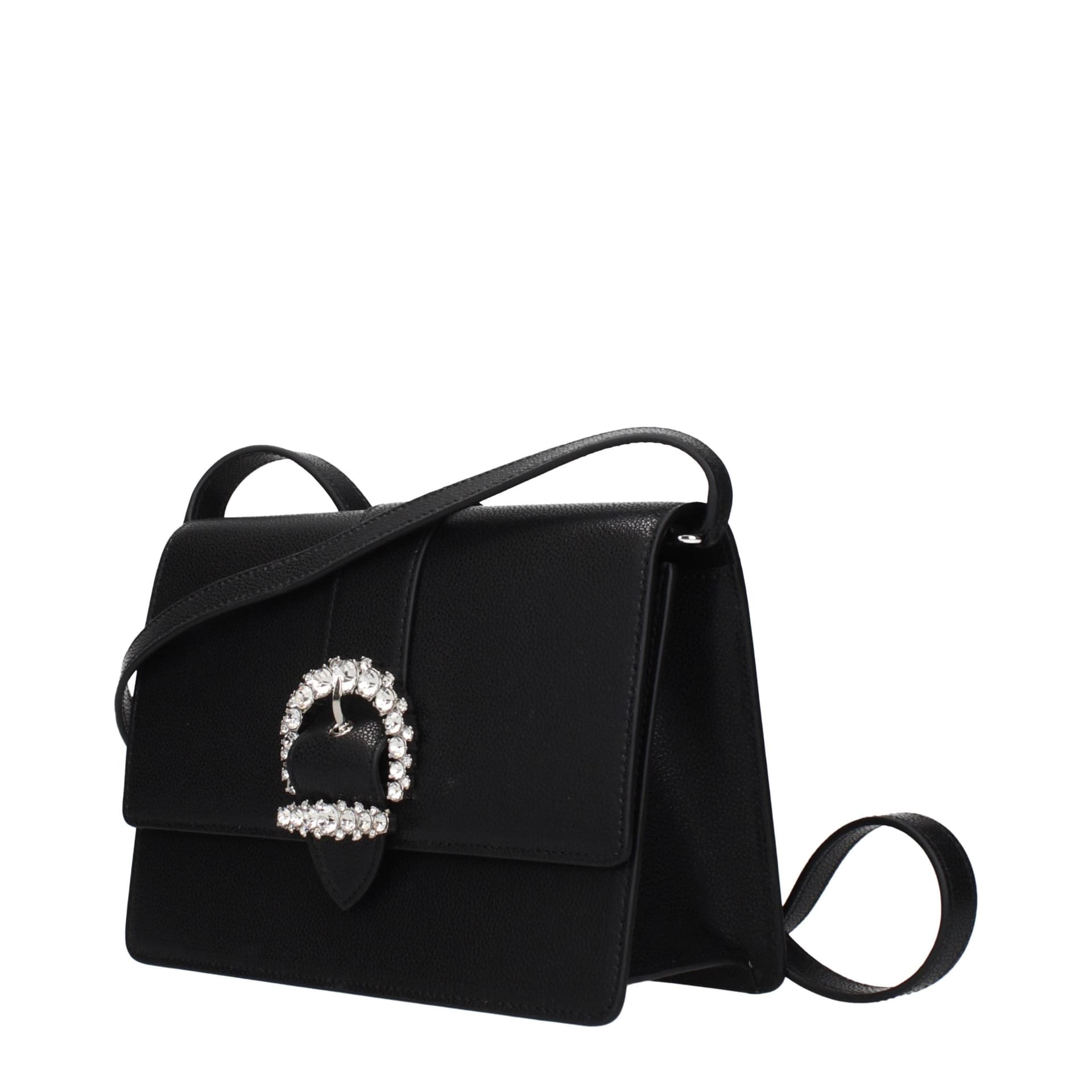 Black Leather Crossbody Bag - 2