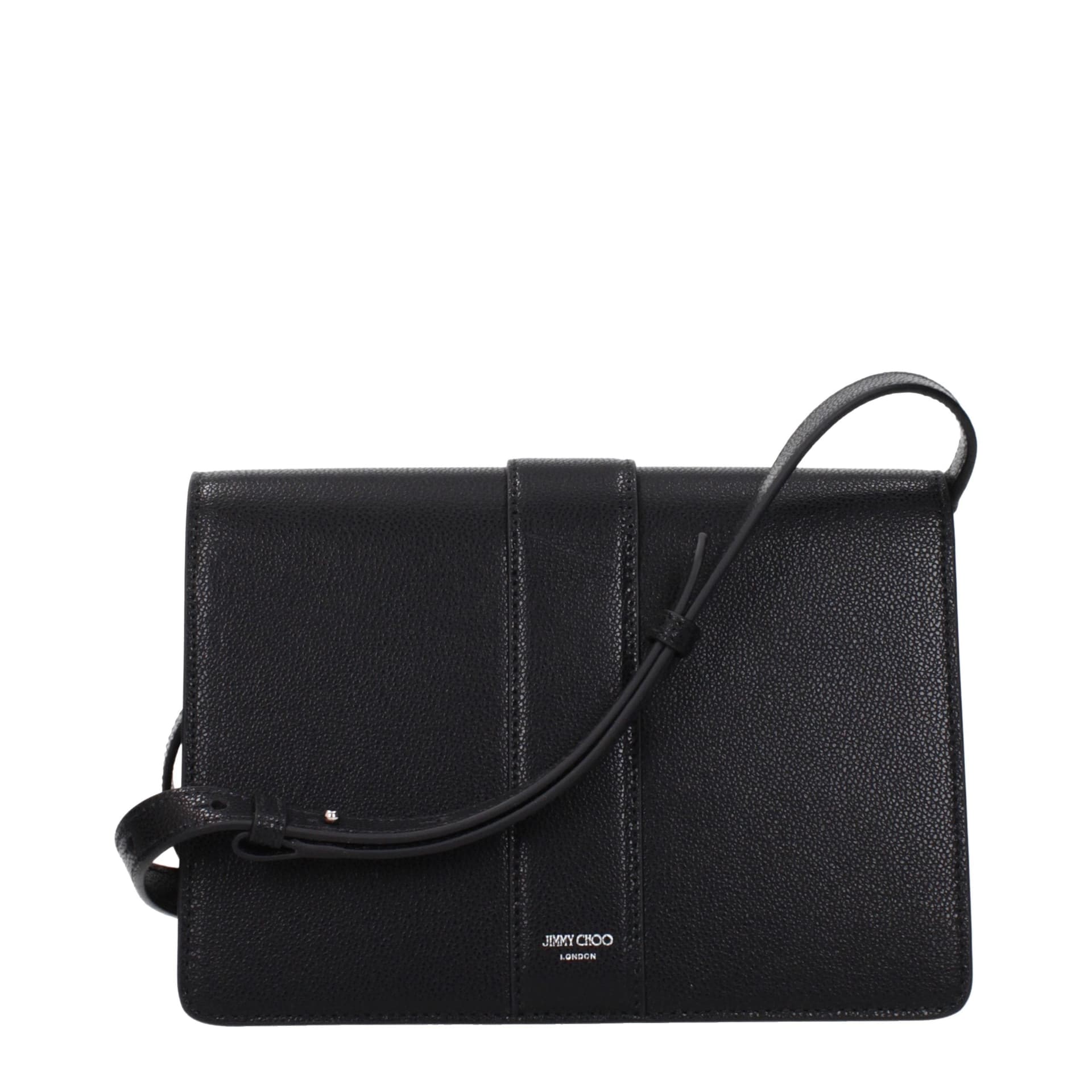 Black Leather Crossbody Bag - 3