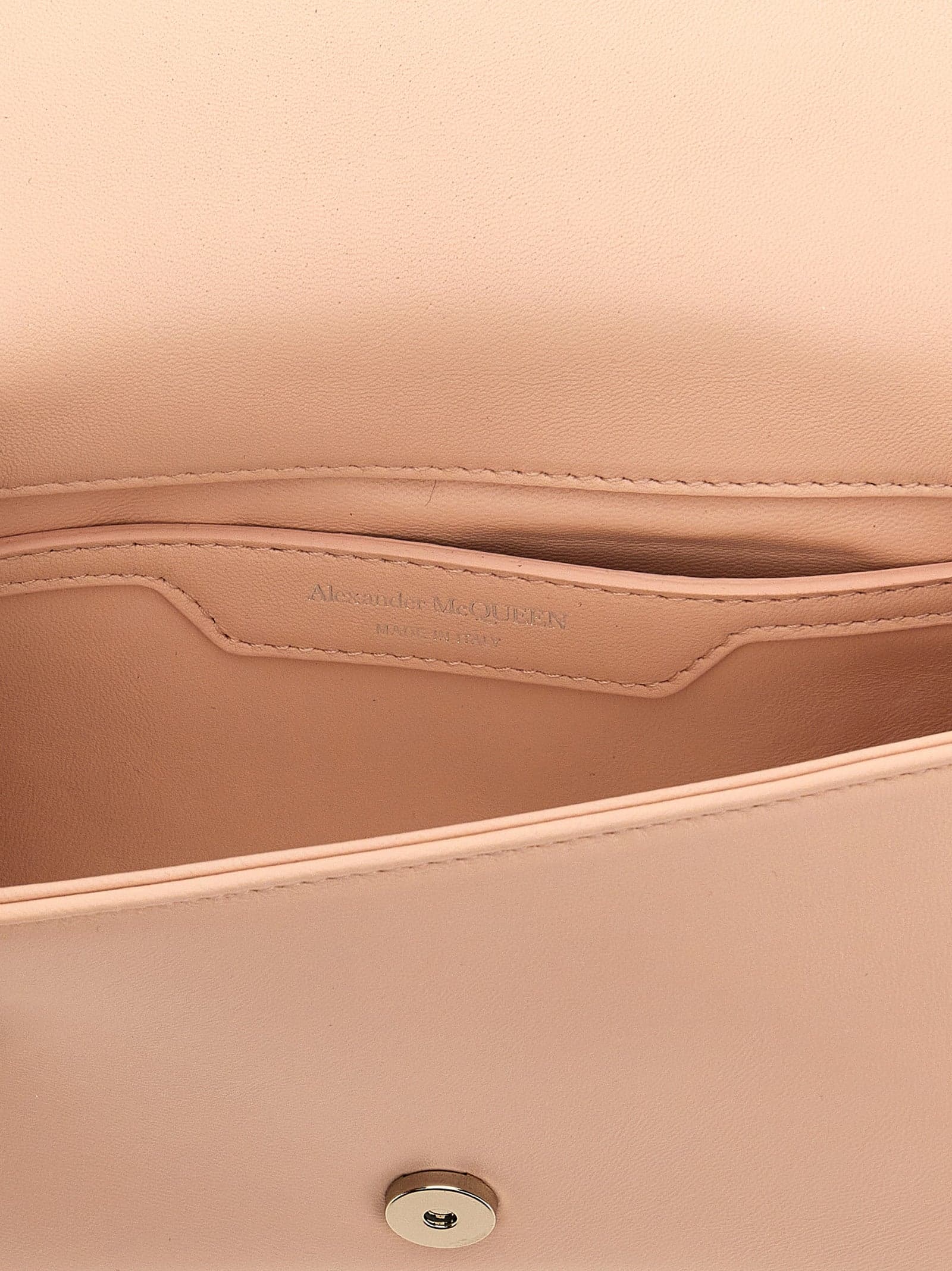 Beige Lamb Leather Crossbody Bag - 4