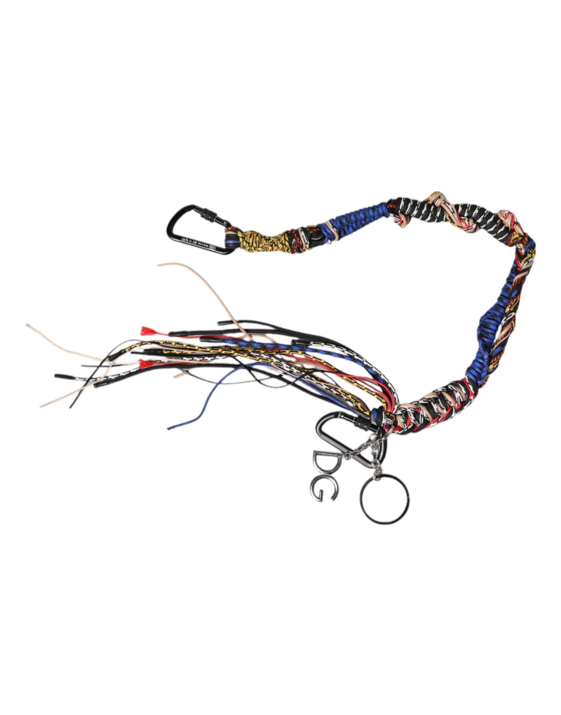 Multicolor Braided Rope Logo Bag Shoulder Strap - 2