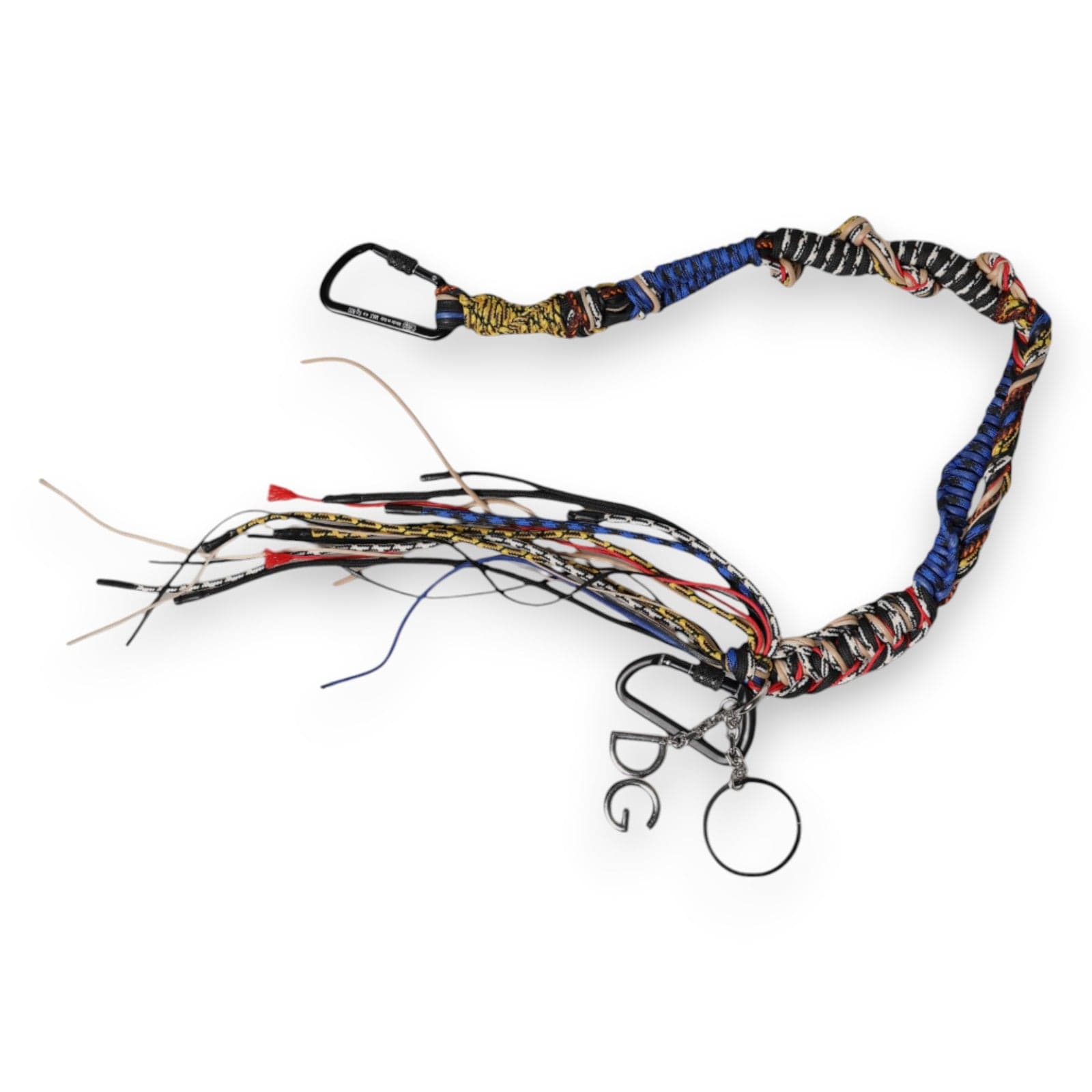 Multicolor Braided Rope Logo Bag Shoulder Strap - 3