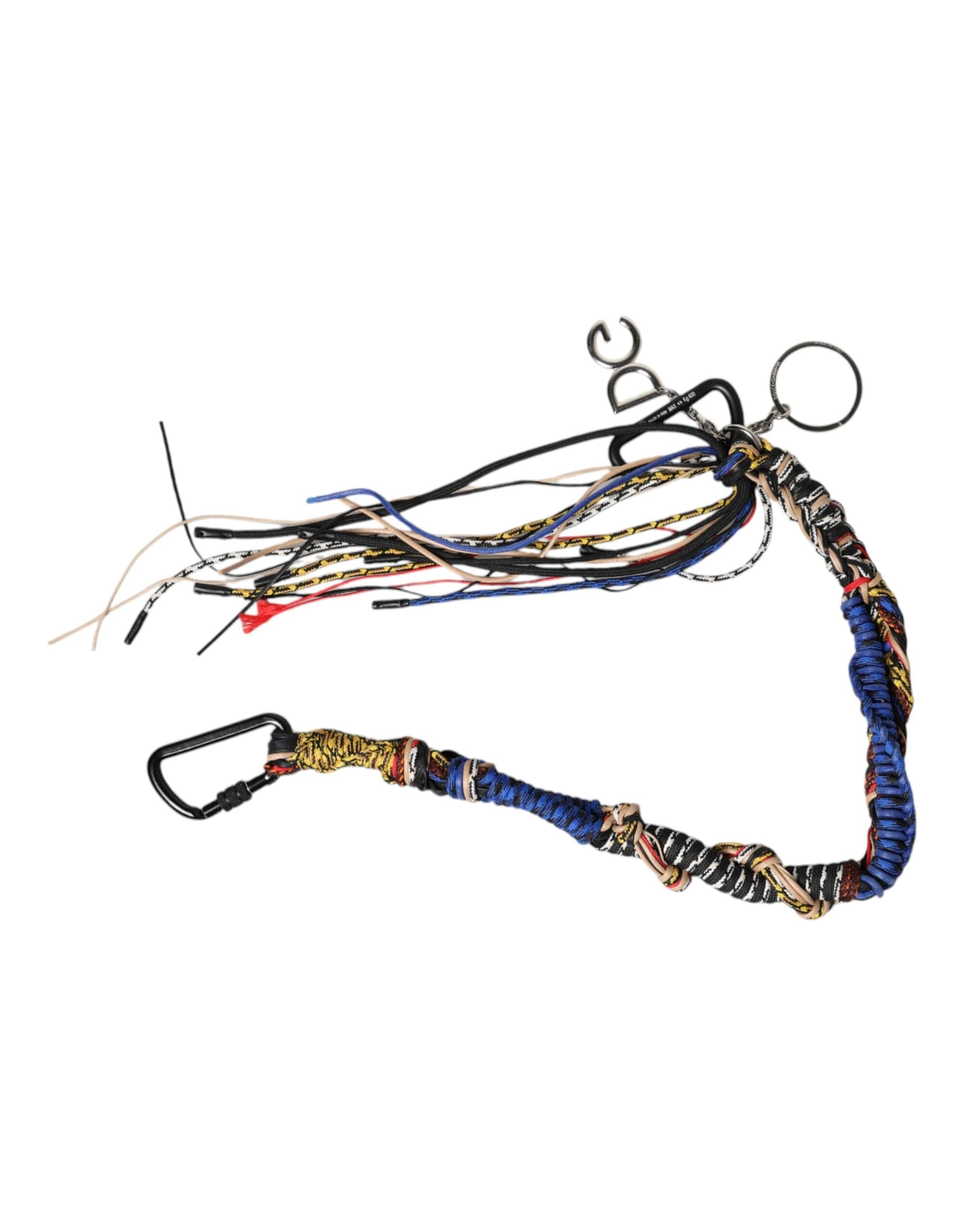 Multicolor Braided Rope Logo Bag Shoulder Strap - 4