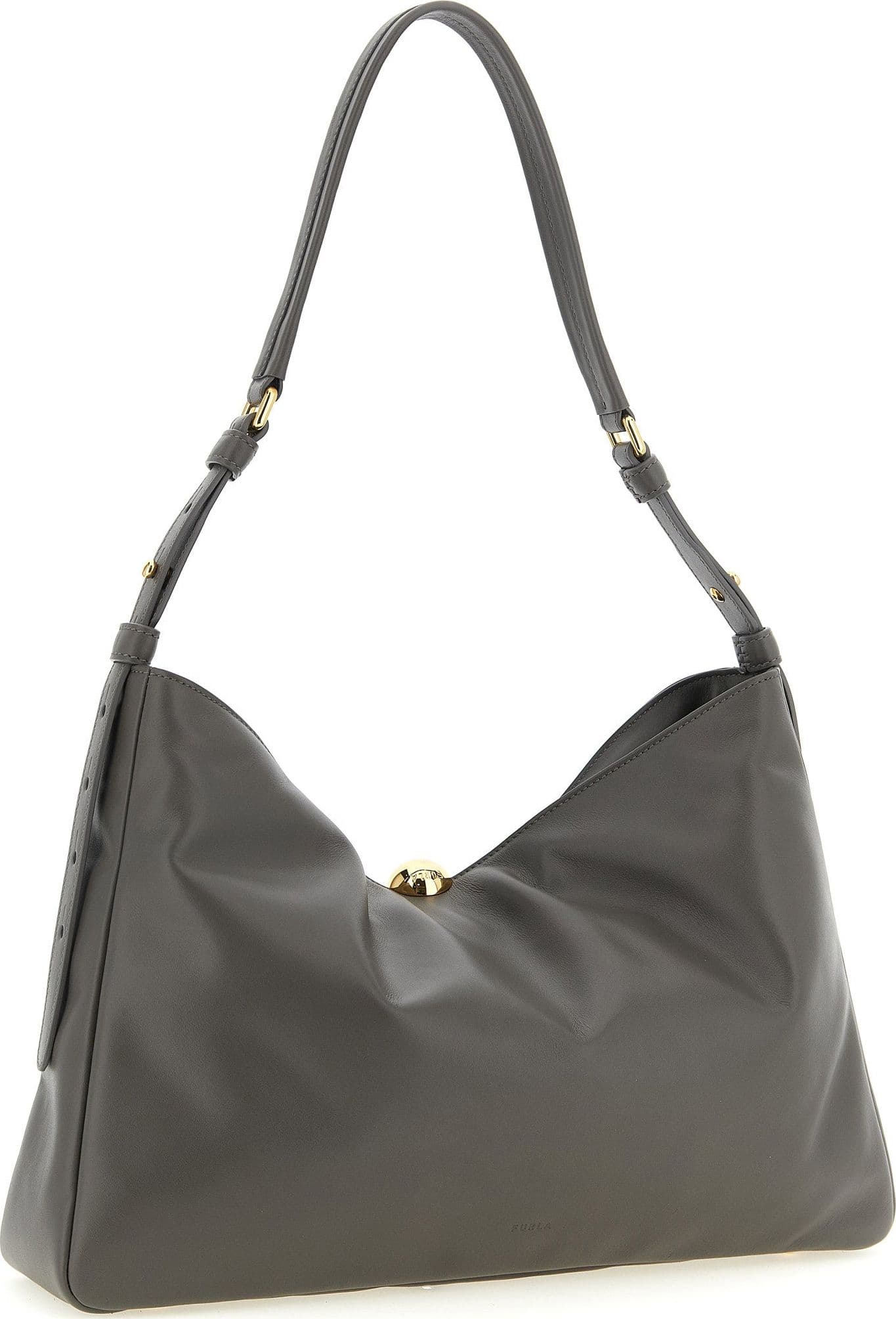 Gray Calfskin Shoulder Bag - 2