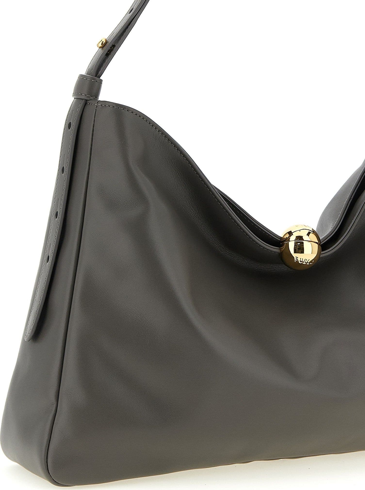 Gray Calfskin Shoulder Bag - 3