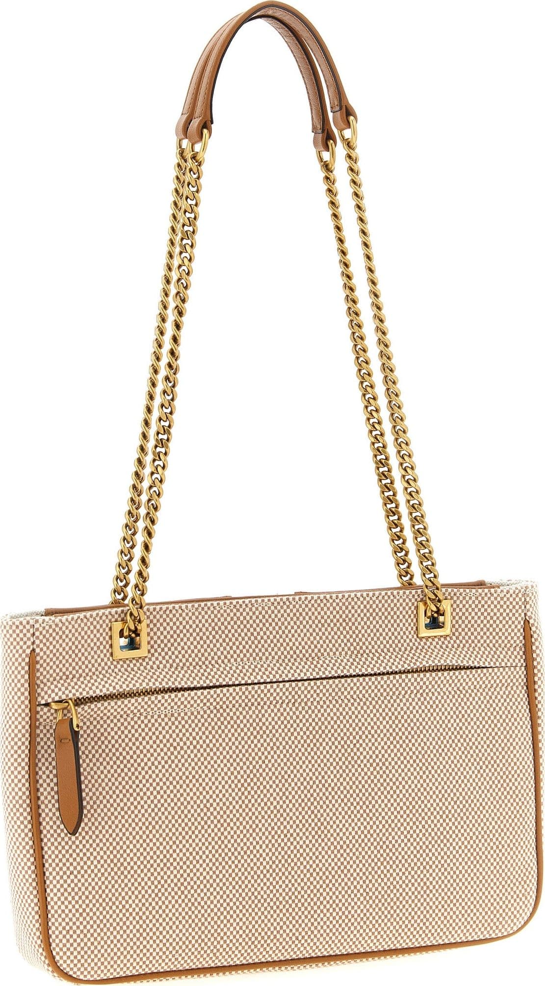 Brown Cotton Shoulder Bag - 2