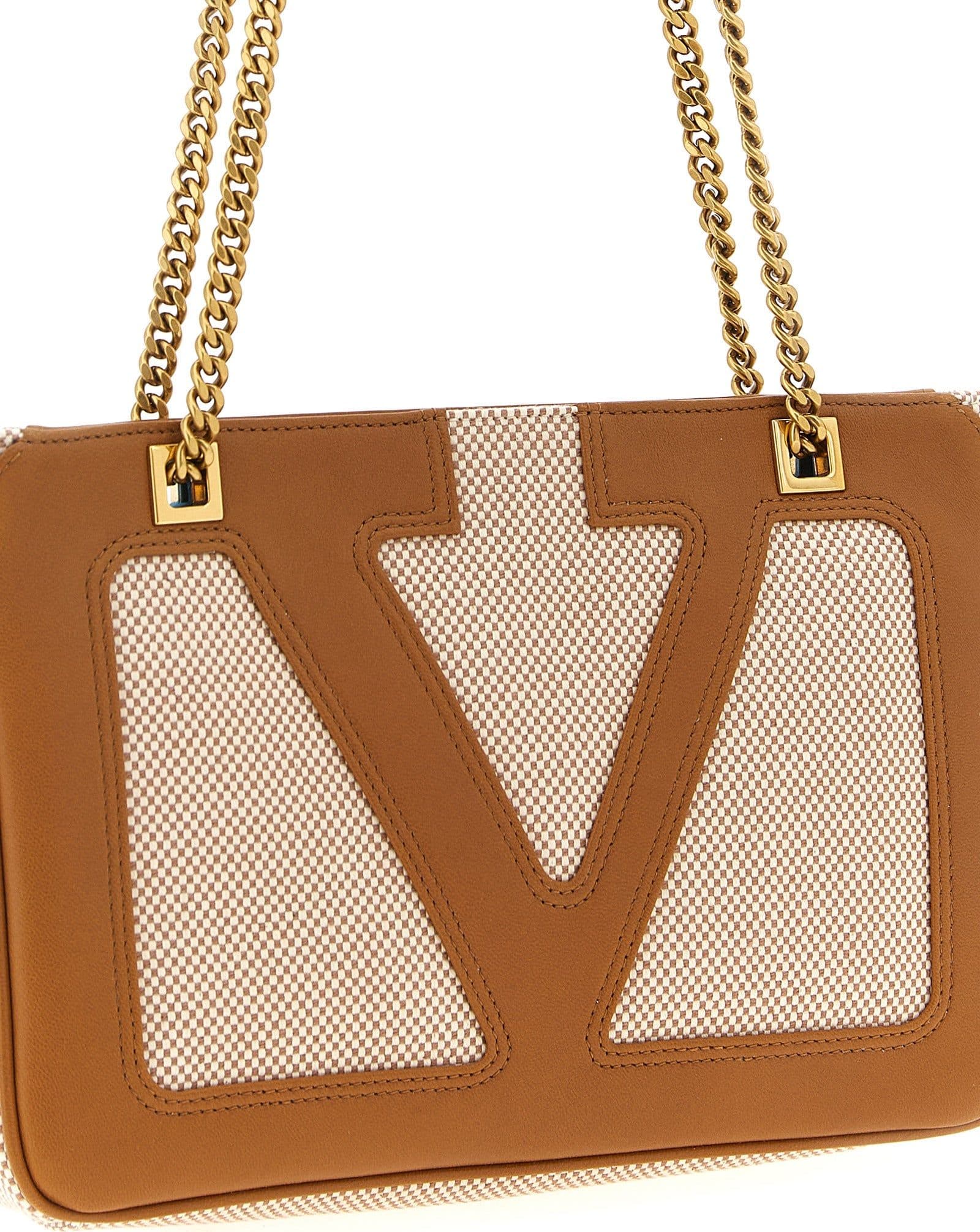 Brown Cotton Shoulder Bag - 3