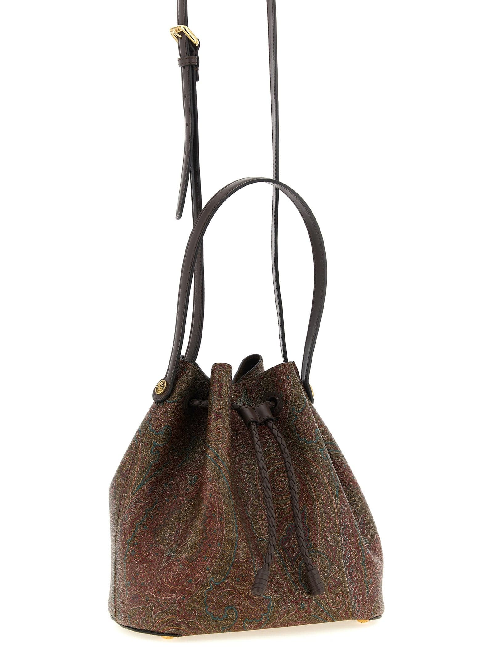 Brown Cotton Handbag - 3