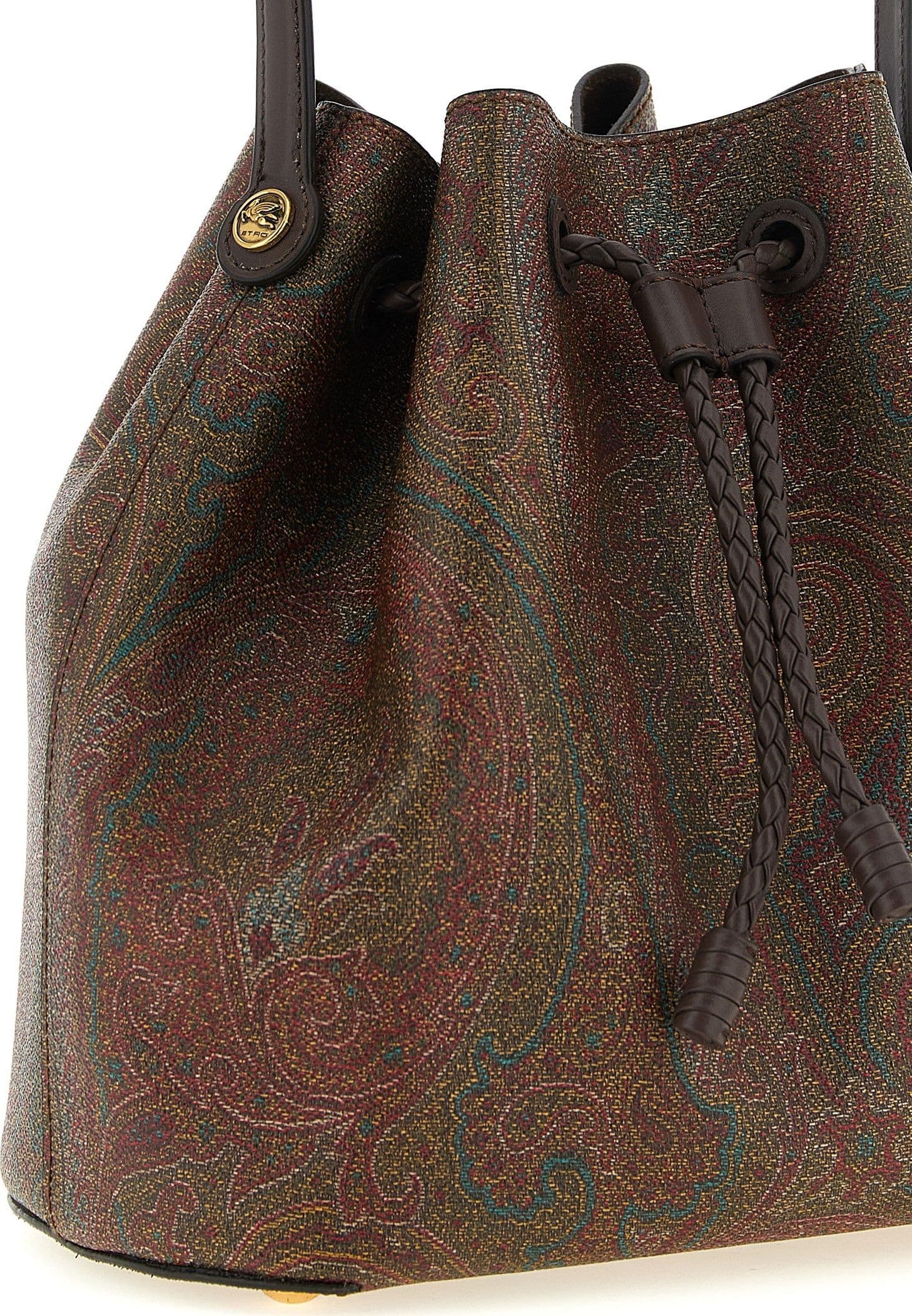 Brown Cotton Handbag - 4