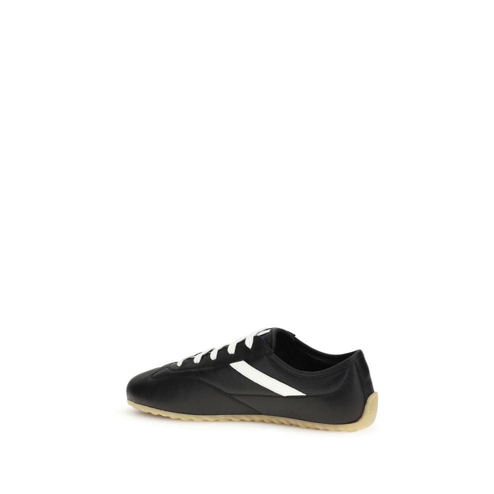 Black Calf Leather Bos Taurus Low Top Sneakers - 3