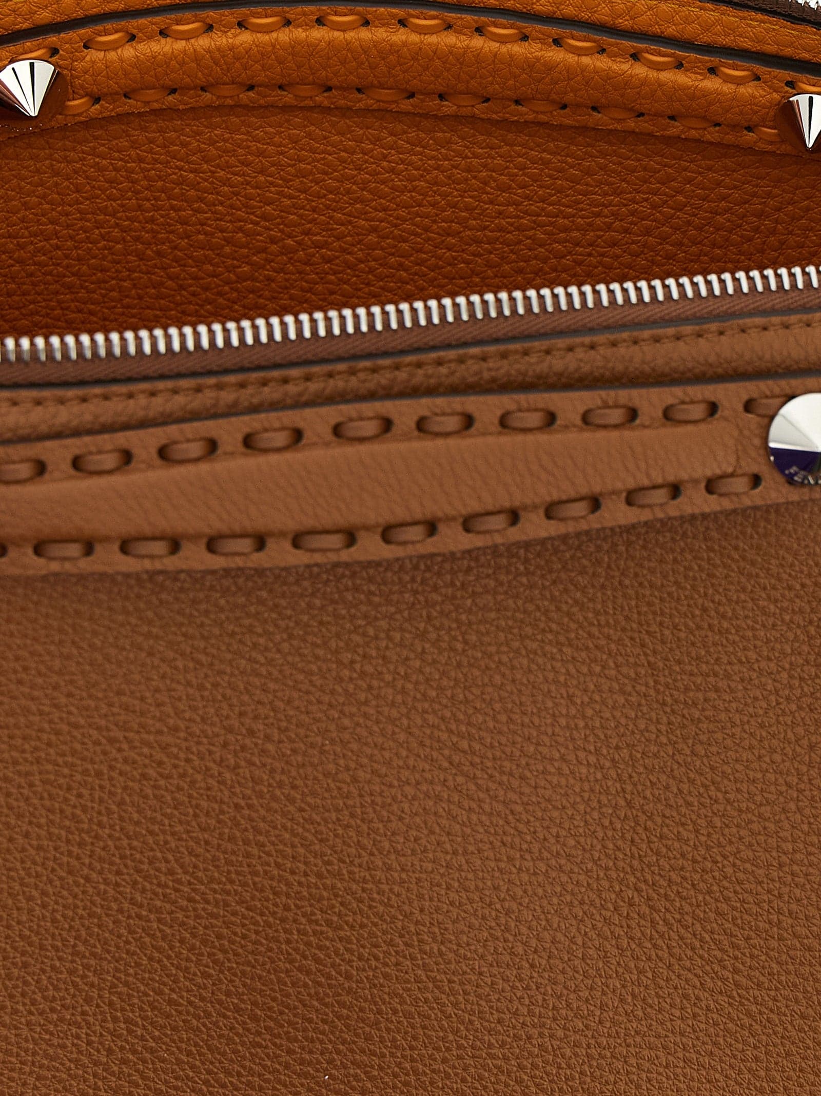 Brown Calfskin Handbag - 4