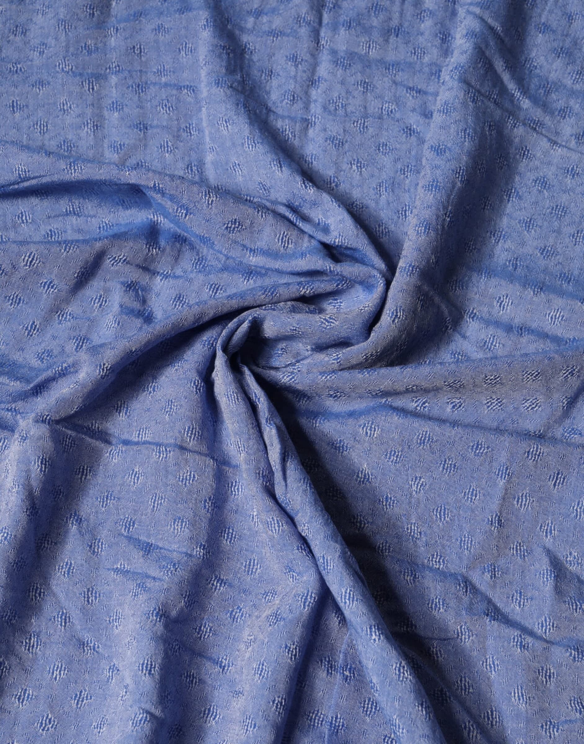 Blue Lace Stole Cotton Neck Wrap Shawl Scarf - 6