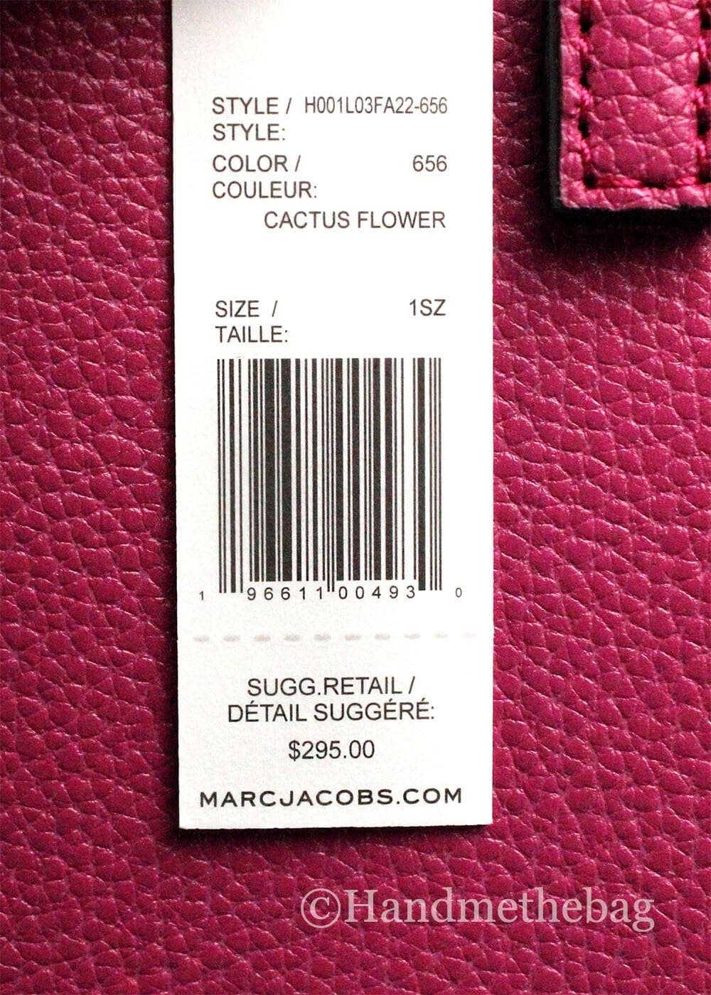 Marc Jacobs Mini Grind Cactus Flower Pebbled Leather Crossbody Tote Bag - 4