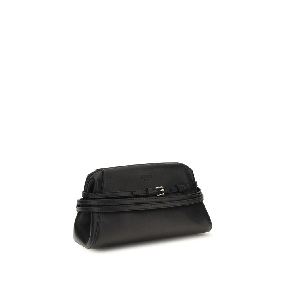 Black Goatskin Clutch Bag - 2