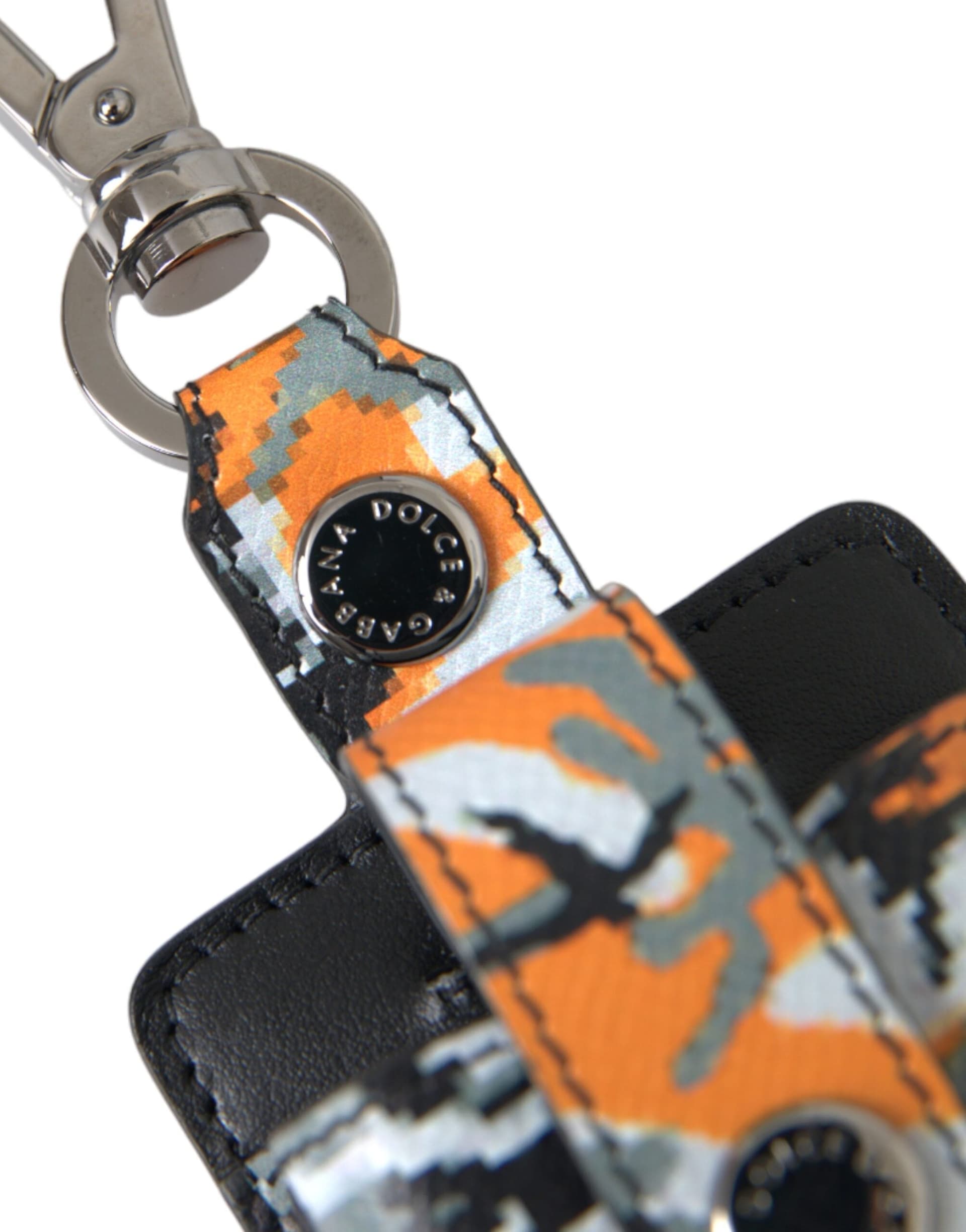 Multicolor Camouflage Print Leather Metal Airpods Case - 3