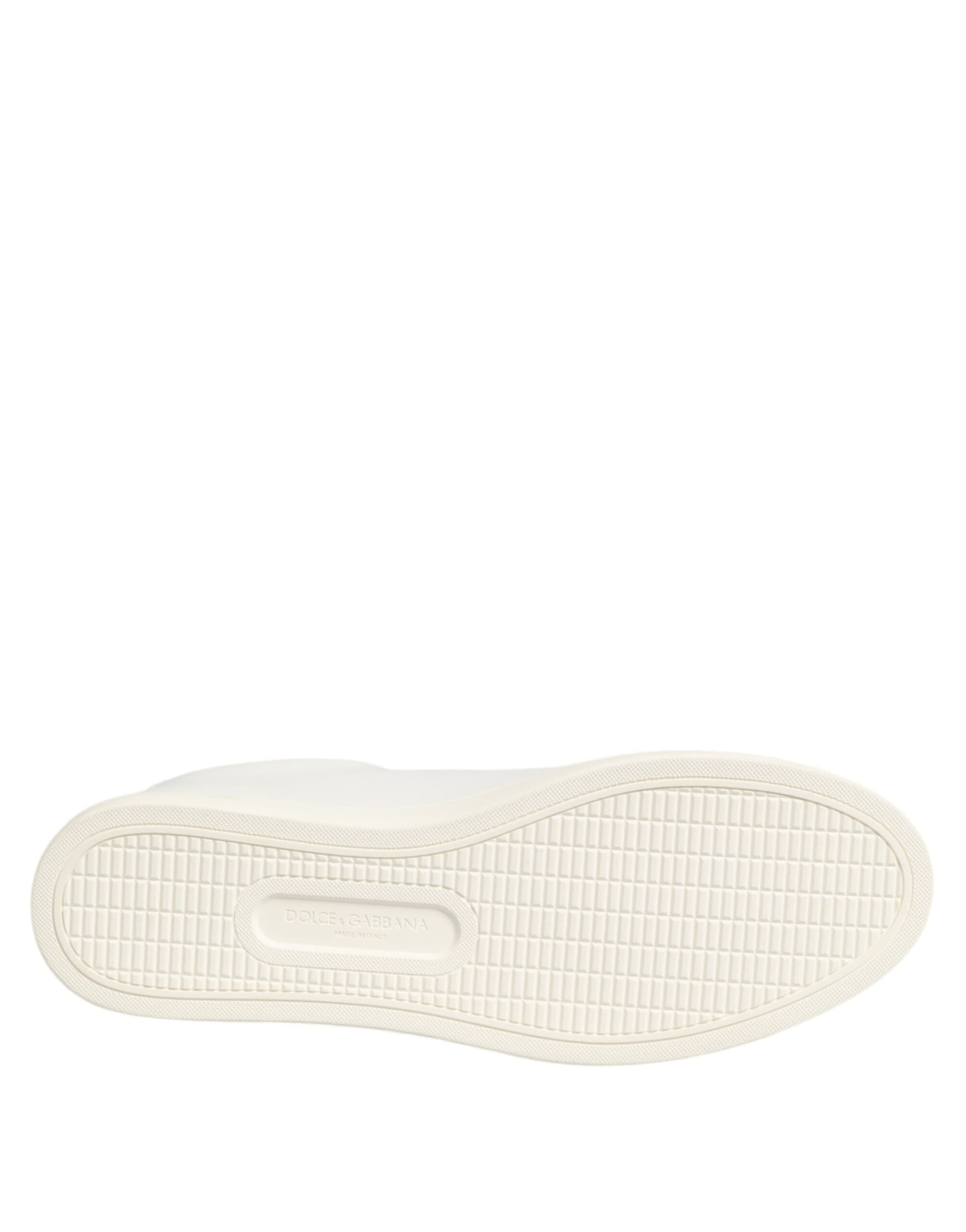 White Leather Rose Embroidery Low-Top  Shoes - 8