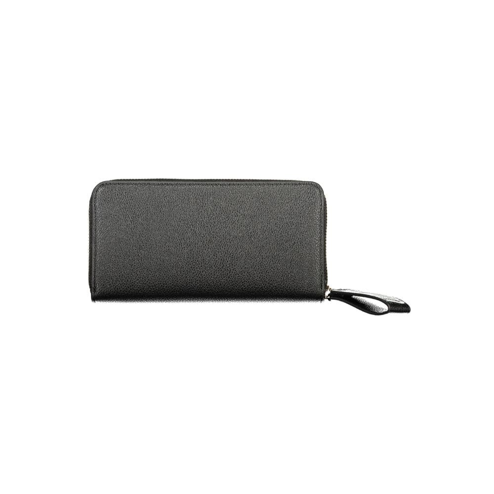 Black Polyurethane Women's Wallet - 2