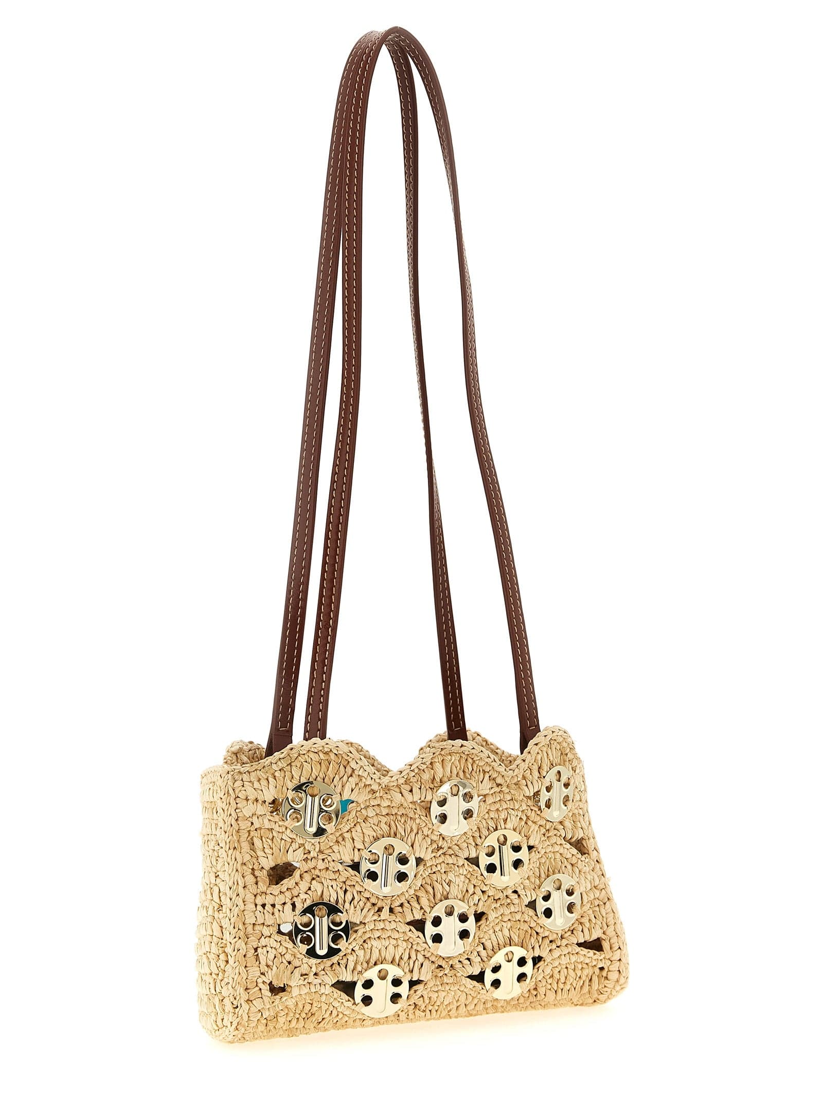 Beige Ramie Shoulder Bag - 2