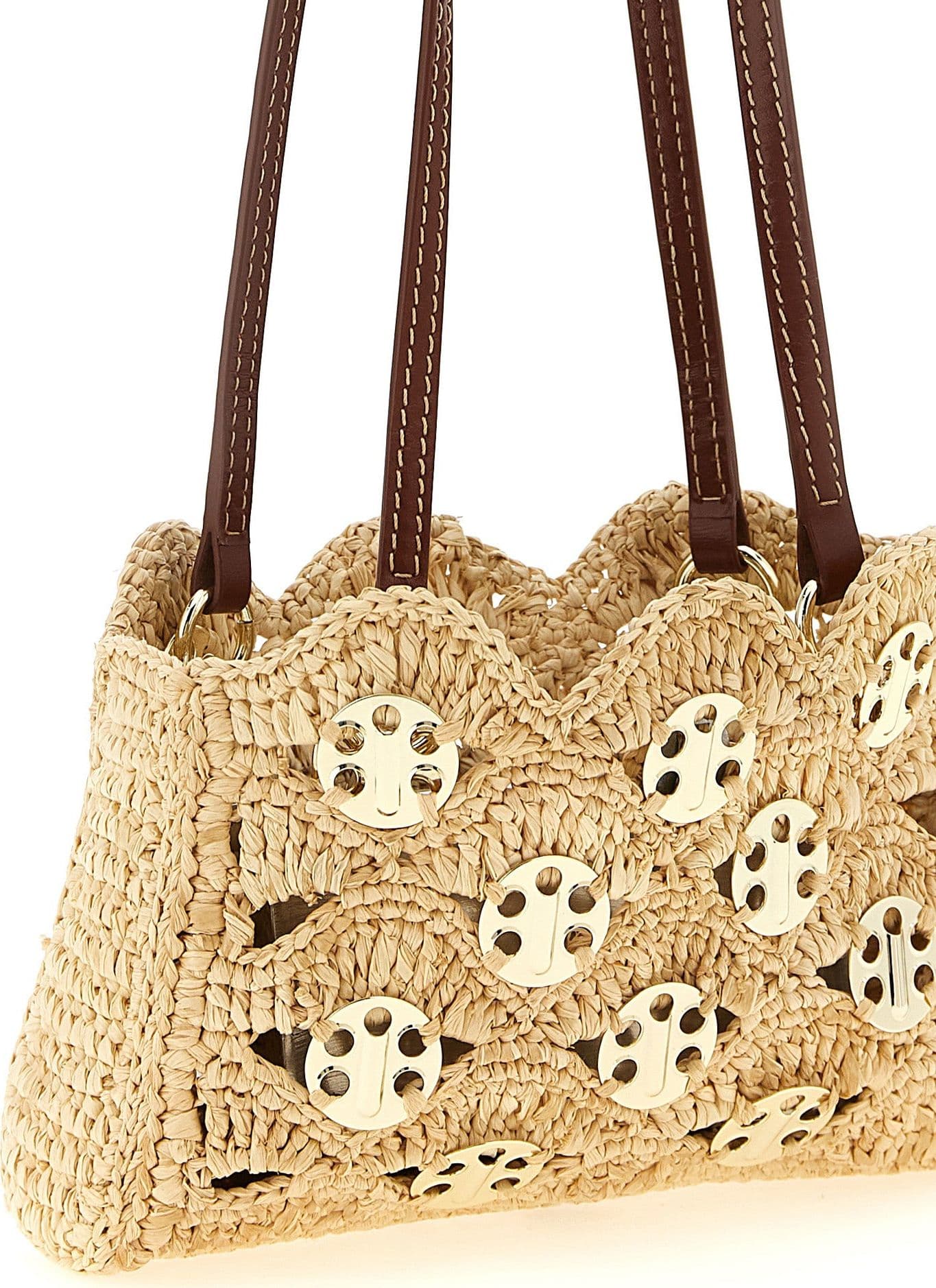 Beige Ramie Shoulder Bag - 3