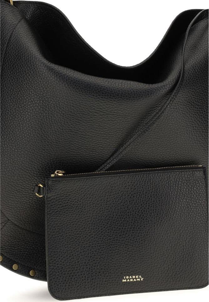 Black Calf Leather Bos Taurus Shoulder Bag - 4